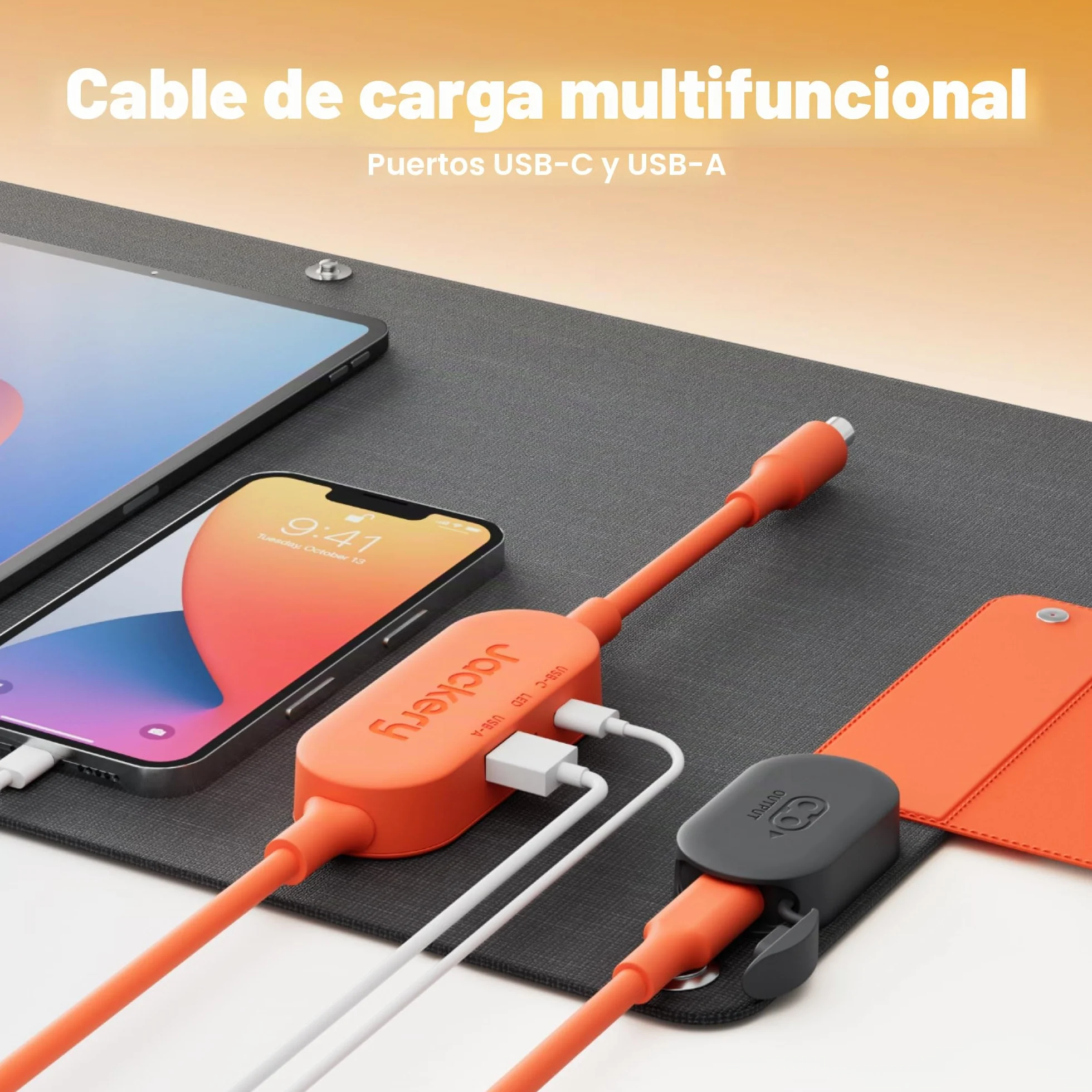 Jackery SolarSaga 40W Mini Panel Solar Portátil con Puertos USB-C y USB-A, Cargador Solar Plegable como un Libro para Móvil, Compatible con Jackery E100Plus/300Plus, IP68 Resistencia al Agua