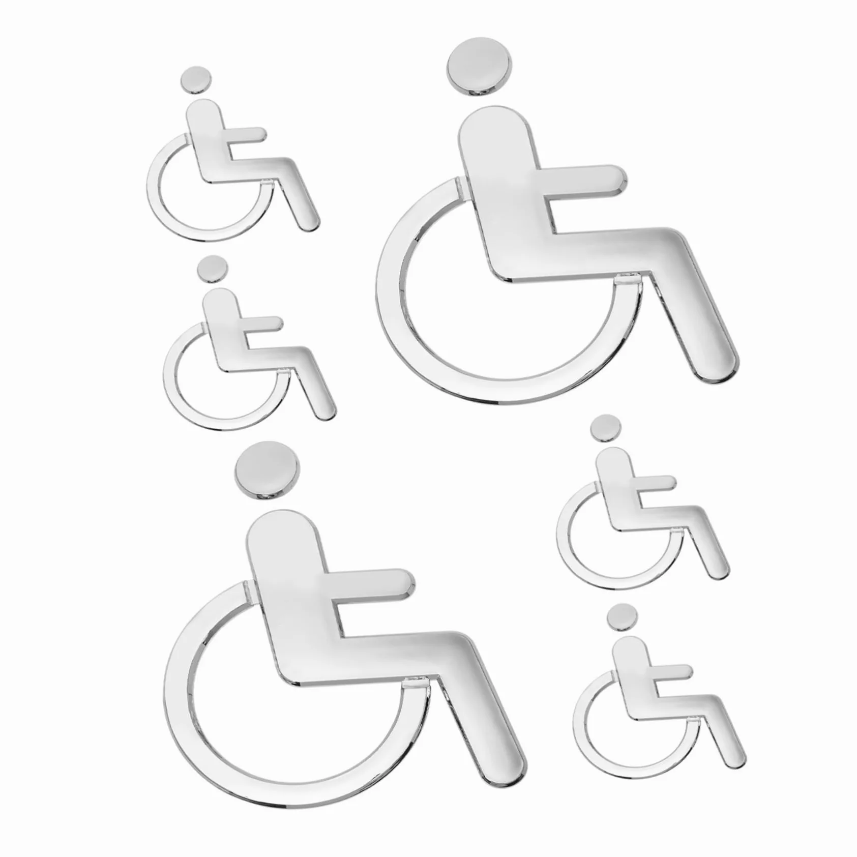 MAGICLULU 6 Piezas De Símbolo De Discapacidad Señal Para Discapacitados Señal Para Discapacitados De Cuidado Para Para
