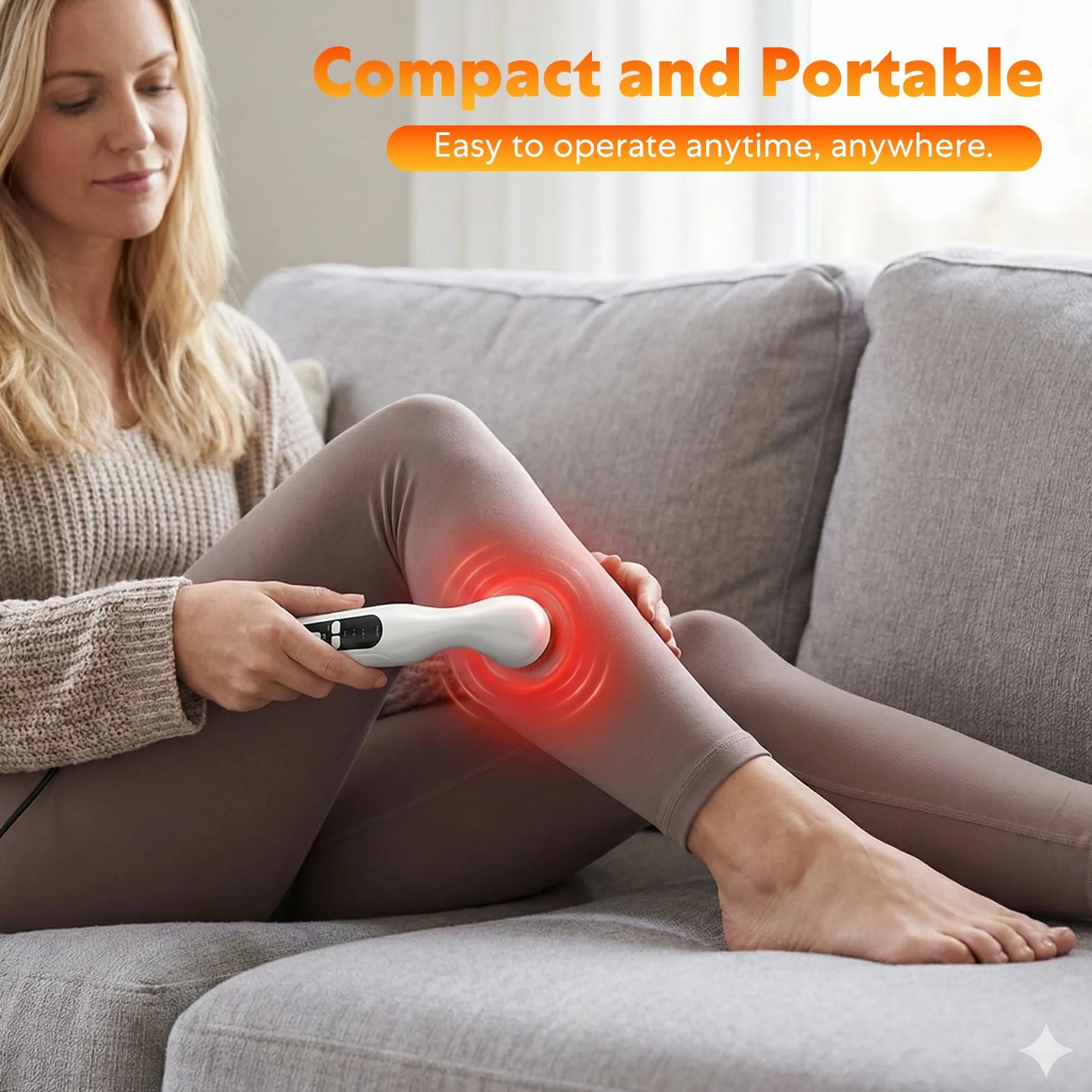 Dispositivo De Fisioterapia Por Ultrasonido, Dispositivo de ultrasonidos portátil para uso doméstico, dispositivo de ultrasonidos de mano para terapia del dolor y osteoartritis 3 niveles de velocidad