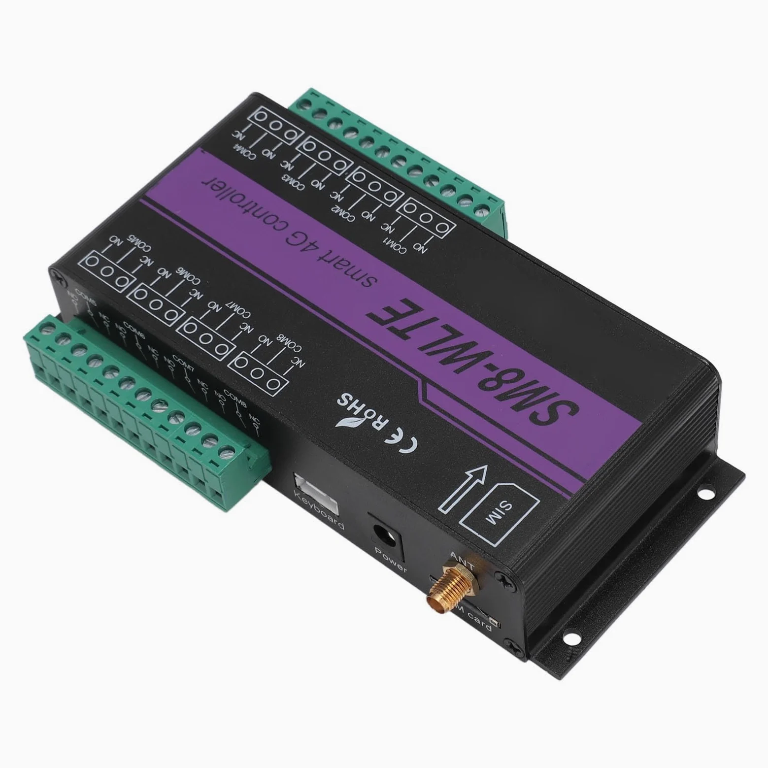 Alarma de Humedad y Temperatura 4G Tarjeta SIM SMS Alarma de Falla de Energía Interruptor de relé de Control Remoto GSM con Enlace WEB de Aplicación para Control Industrial