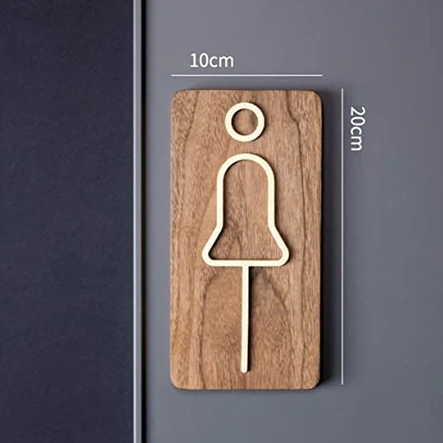 Letreros de baño for hombres y mujeres Letreros de baño Decoración Conjunto de figuras Señalización de baño