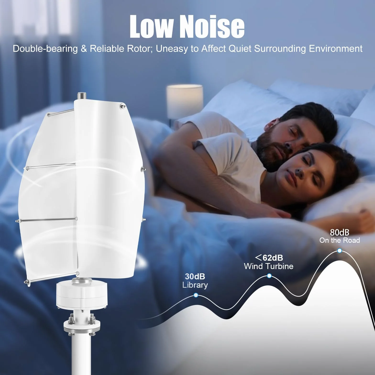 Turbina eólica vertical, 12 V/24 V, 100 W, generador de turbina eólica vertical con controlador, generador de energía eólica, turbina eólica