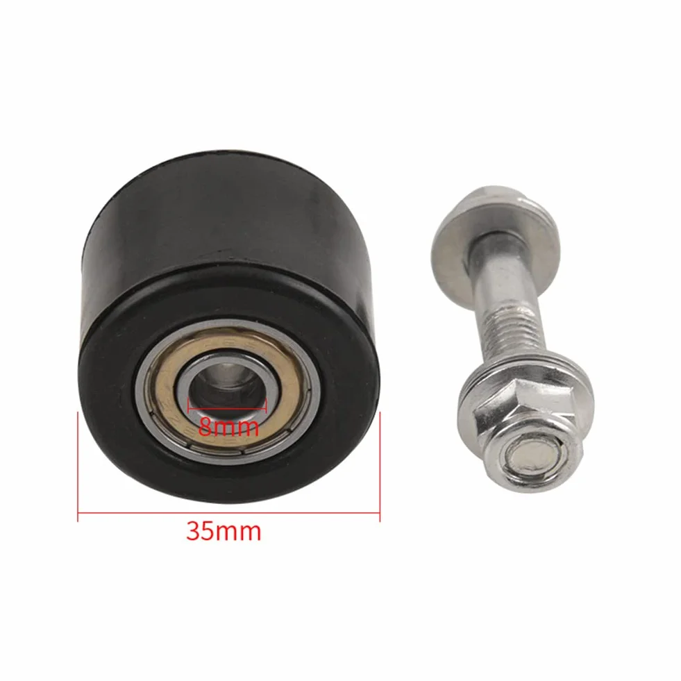 Tensor de cadena de polea 8 mm Guía de rodillo para bicicleta motocicleta ATV