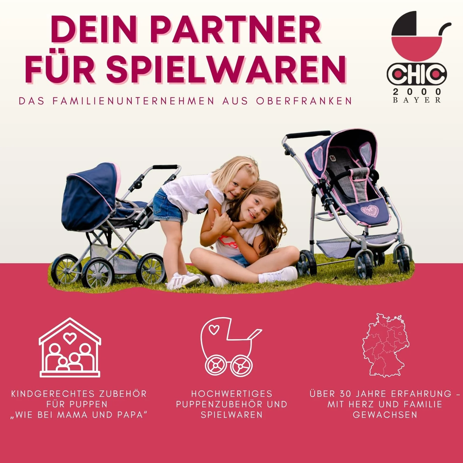 Bayer Chic 2000 Cochecito de muñecas Smarty para niños a Partir de 2 años Lila