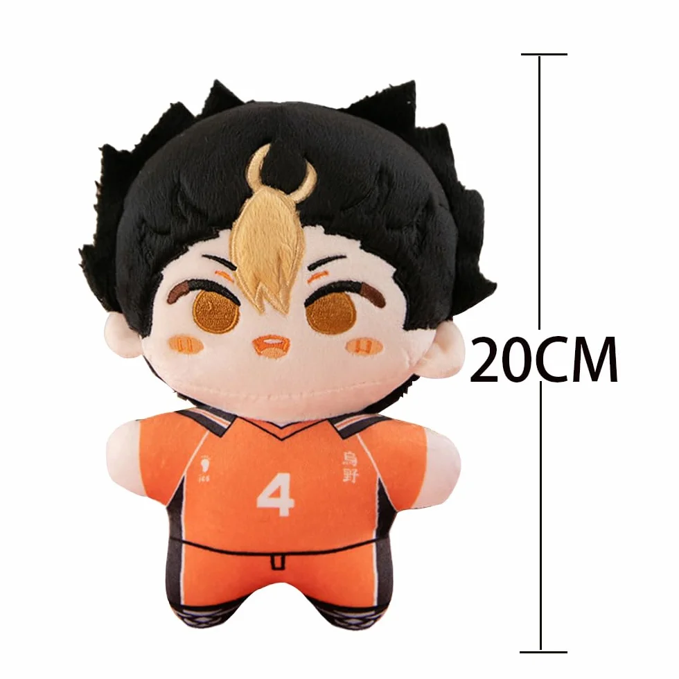 Haikyuu Nishinoya Yu Peluche Almohada 20CM Anime Cojín Suave Relleno Llavero Decoración