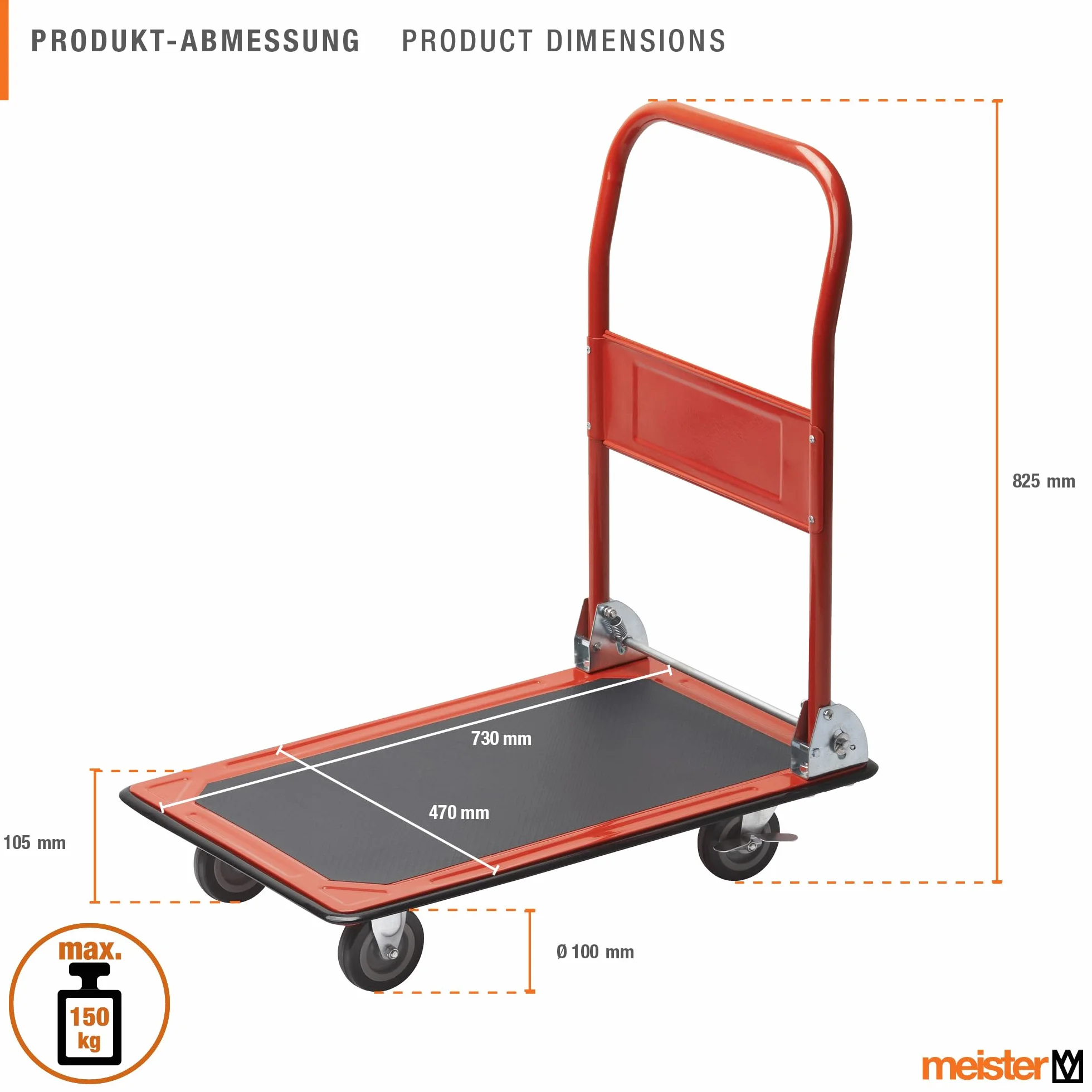 Meister 8985400 Plataforma de Carga Rojo