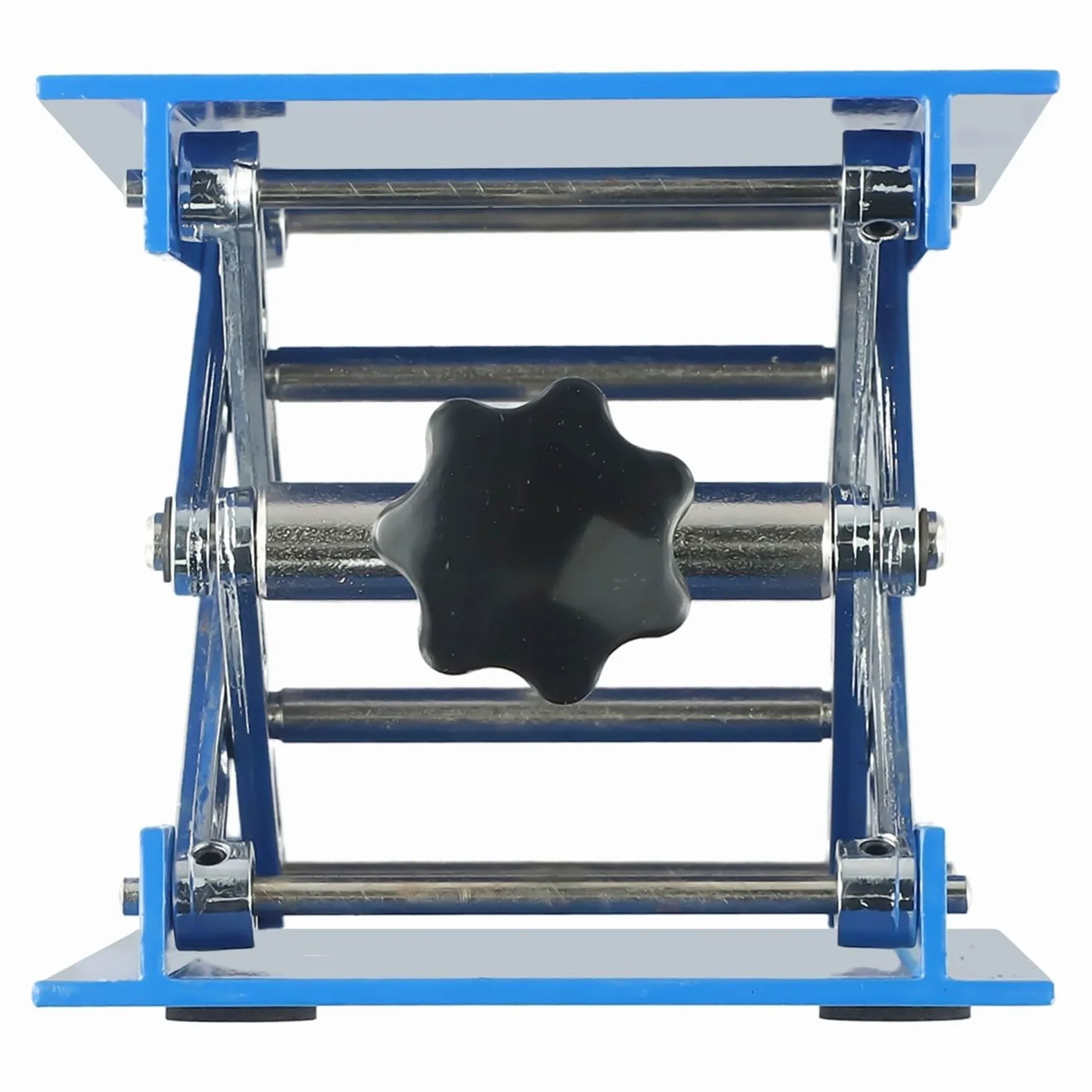 Mesa elevadora de aluminio con gato de tijera de laboratorio, soporte de gato manual de laboratorio, altura ajustable de 80 a 325 mm, para laboratorios escolares de física y química