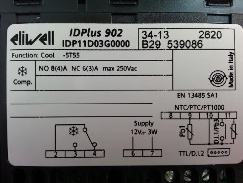 eliwell IDPlus 902 GER NTC / PTC / PT1000 8 A 12 V AC DC