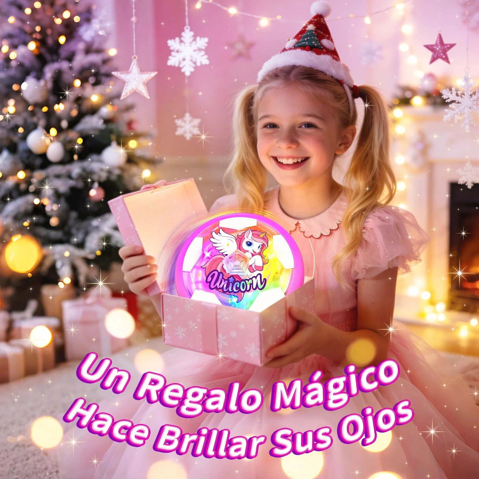 Unicornio Balon Futbol Luminosos Juguetes Niños 4-12 Años Air Power Football Flotante Regalo Navidad Cumpleaños
