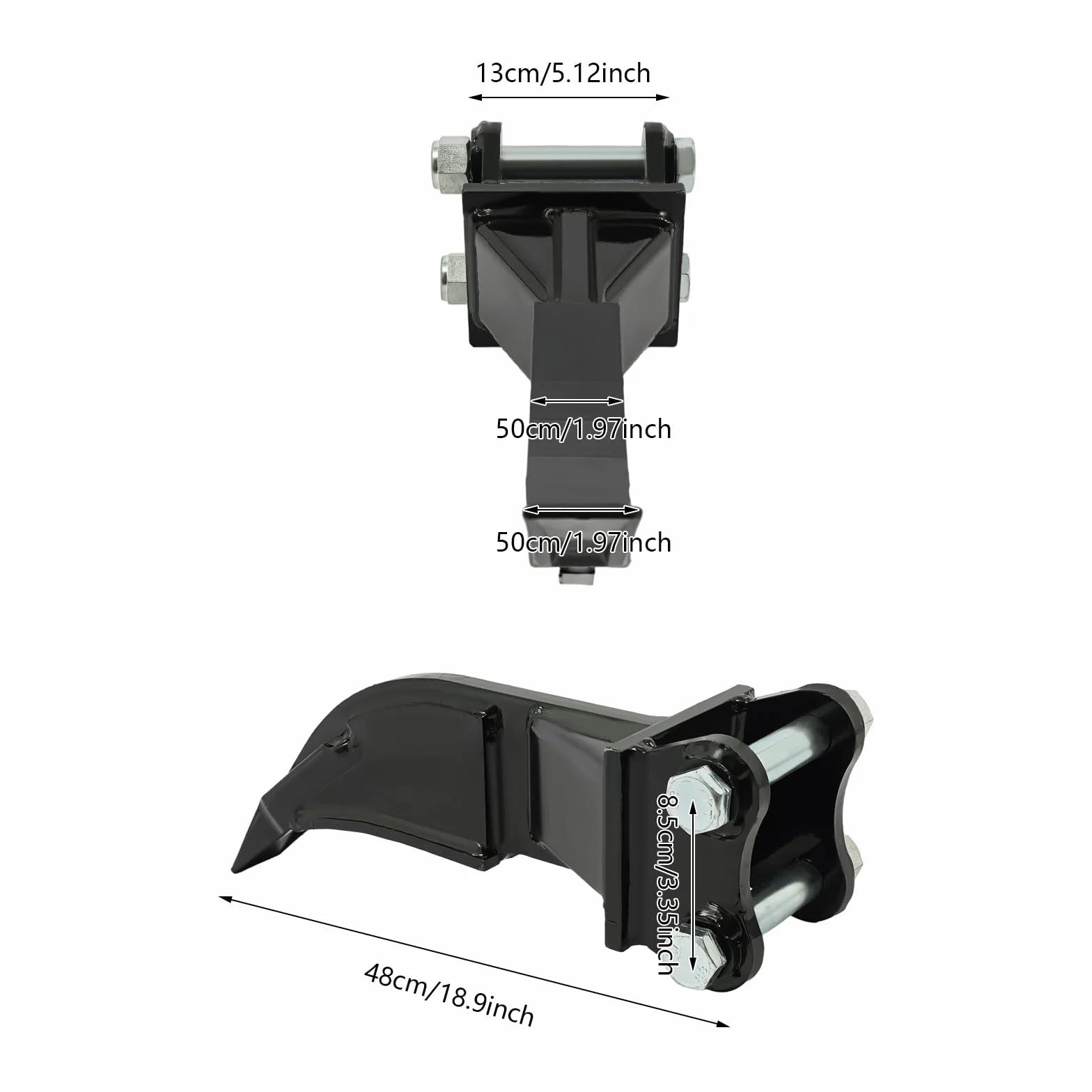 Miniexcavadora Accesorios Ripper, para romper suelos duros, romper grandes arbustos y árboles, para mini excavadoras de menos de 2T, 48 x 13 x 14 cm