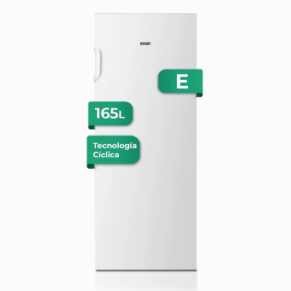 Svan Congelador Vertical Blanco SCV145501E 165 L Eficiencia Energética Clase E