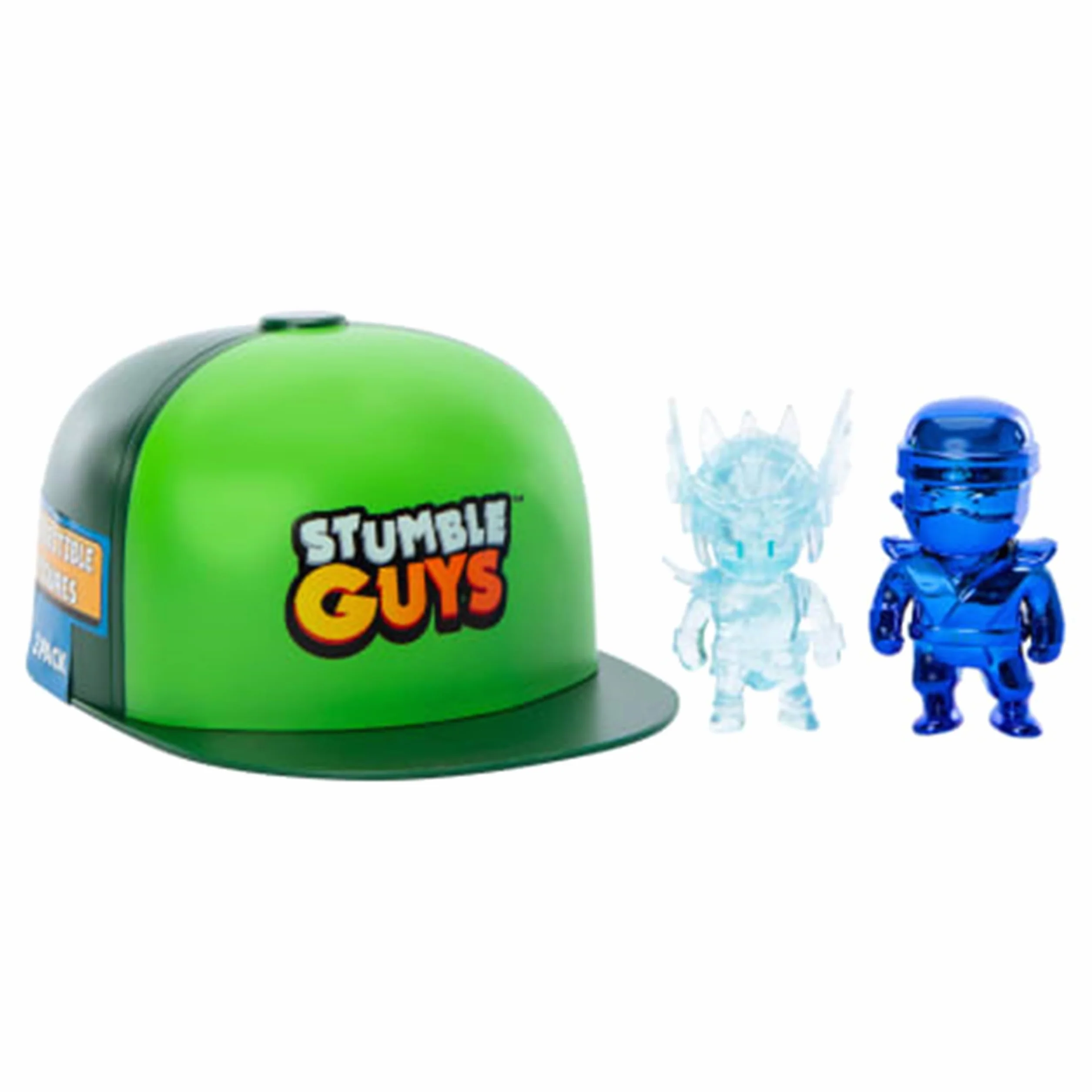 Bizak Stumble Guys Pack Gorra 2 Figuras Sorpresa 5 cm Articuladas Licencia Oficial