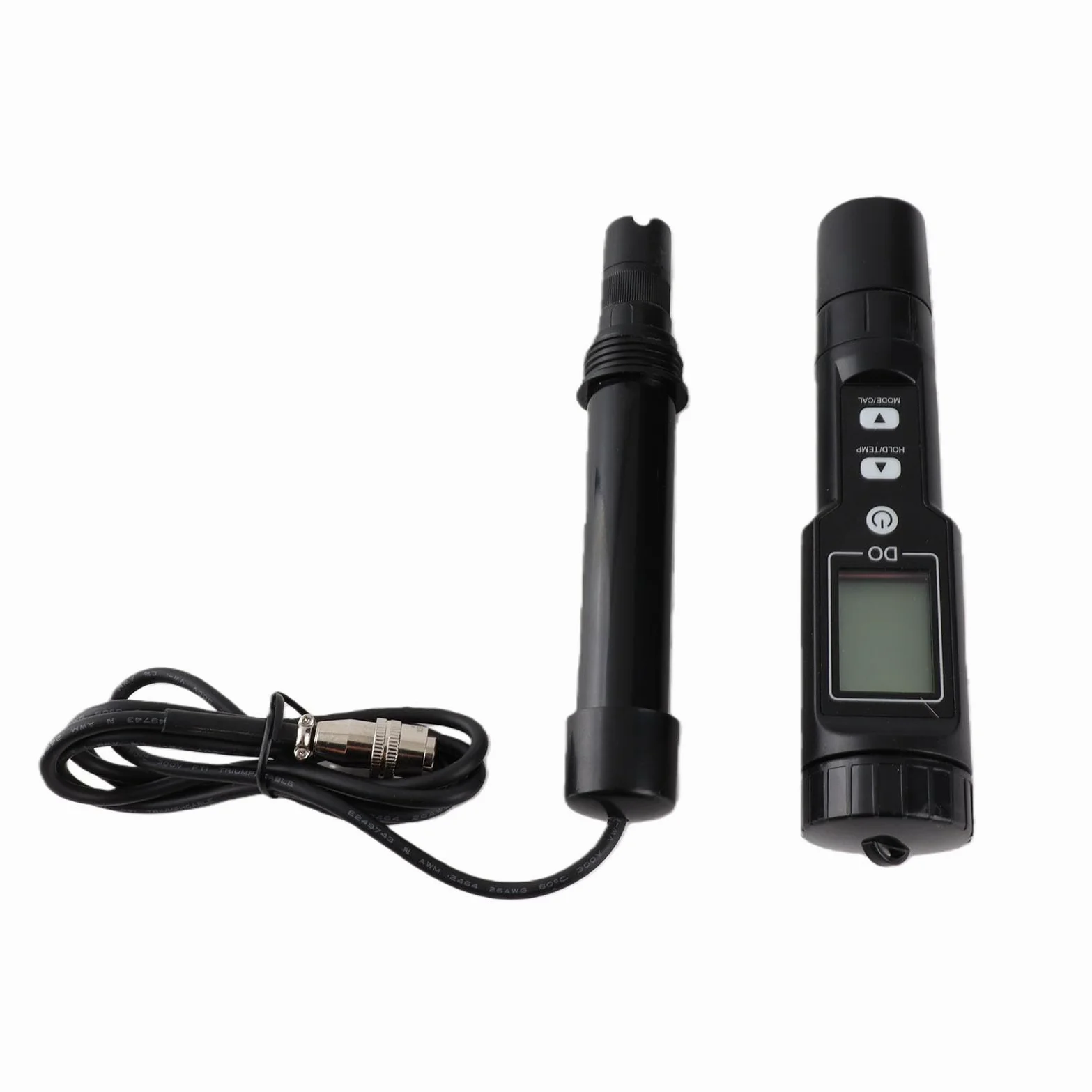 Generic Medidor de Oxígeno Disuelto con Sonda Desmontable y Probador de Calidad con Pantalla Digital para Acuarios, Estanques, Laboratorios y Acuicultura Compensación de Temperatura Apagado
