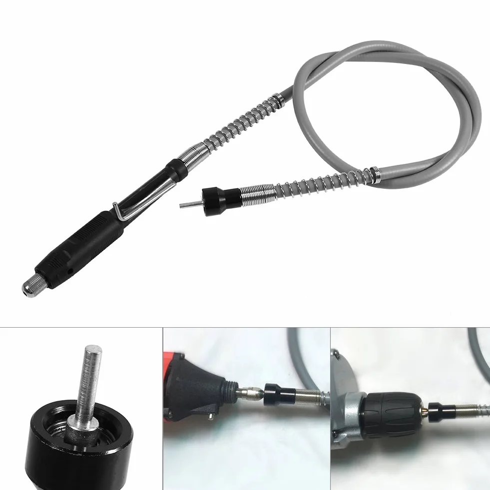 Taladro Universal Eje Flexible Cable de Extensión 3.2mm, L-Llave para Rotación Amoladora Herramienta