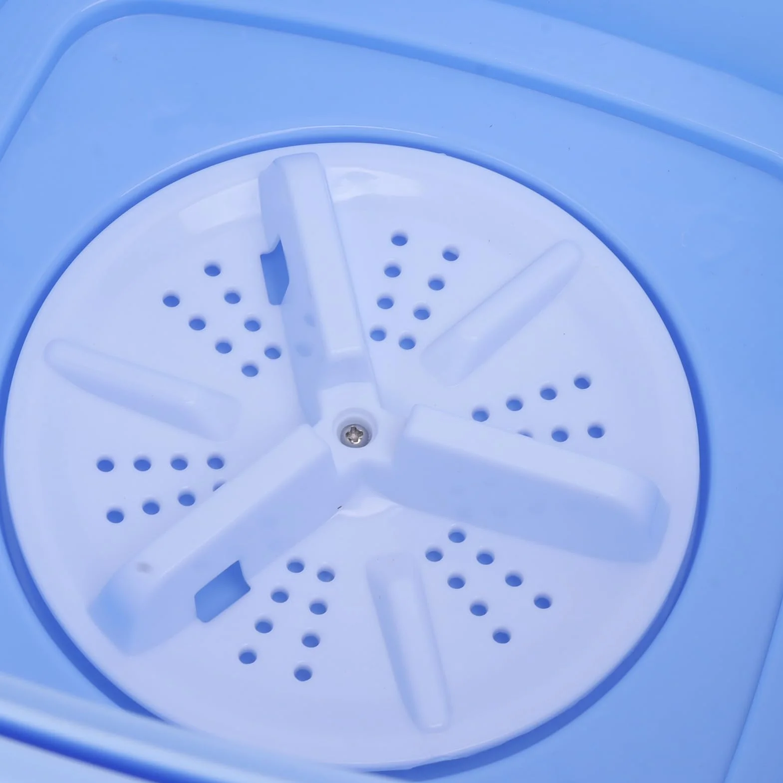 Mini Lavadora Portátil Plegable Motor Alta Velocidad para Viajes RV Apartamentos Azul