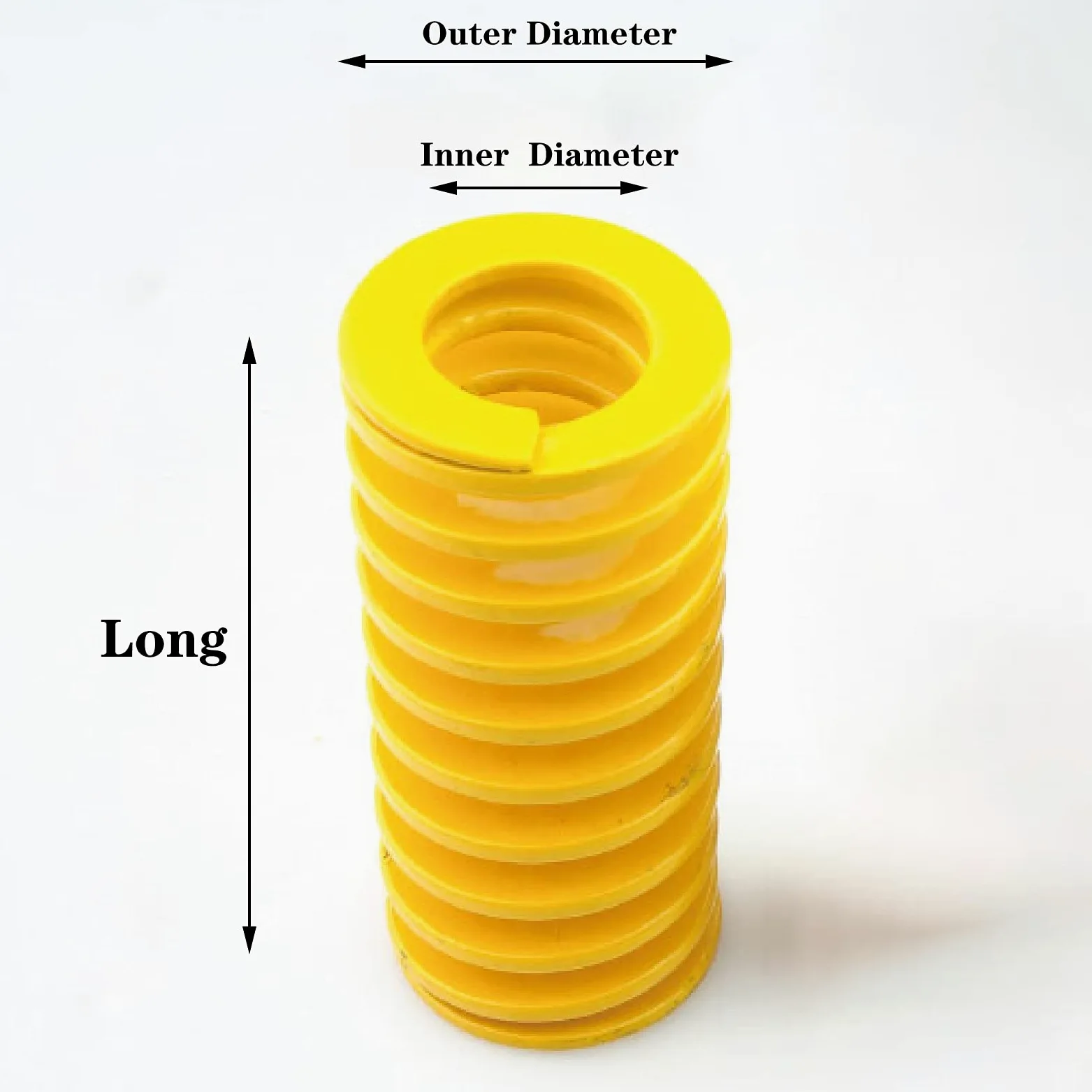 Muere las piezas del molde de compresión de carga ligera amarilla del resorte | 8 mm OD 20-100 mm de longitud, 2 piezas for cama térmica de impresora 3D y moldes industriales(45mm)