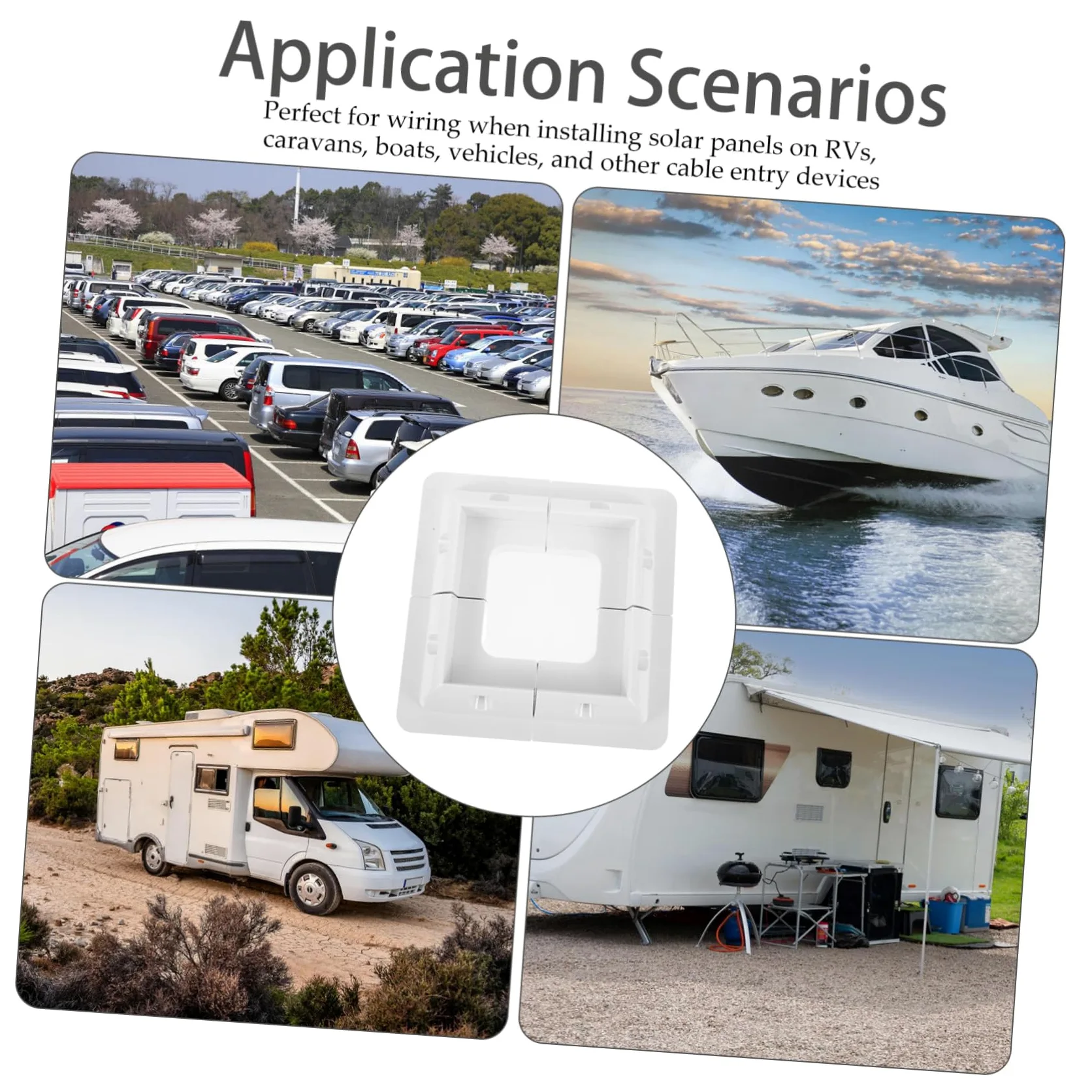 4piezas Soporte De Montaje Para Panel Solar De Soporte Para Autocaravanas Trailers y Tejados Estructura Resistente y Fácil Instalación Plastico