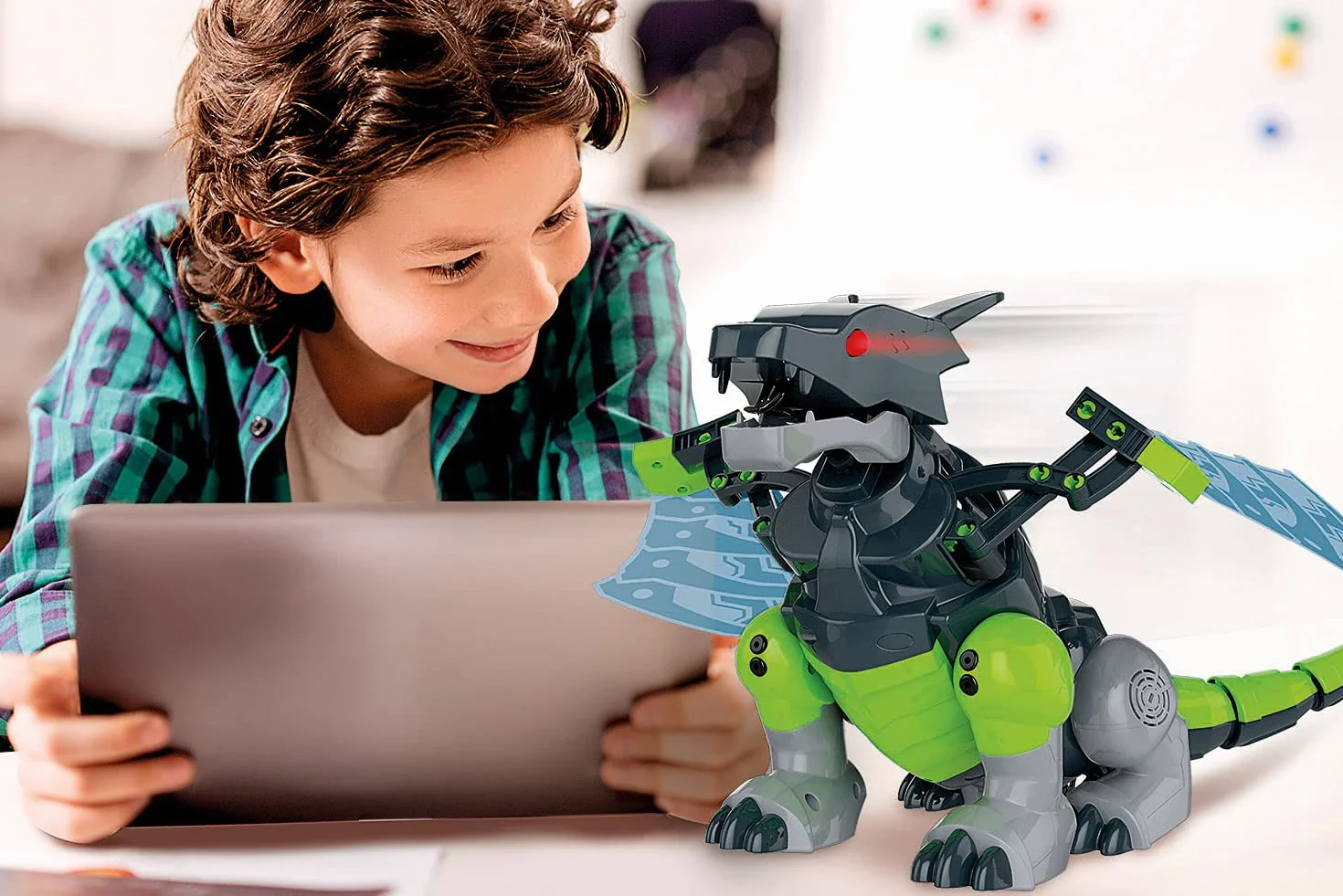 Clementoni Mega Dragon Robot para Montar Stem con App 8 años Multicolor