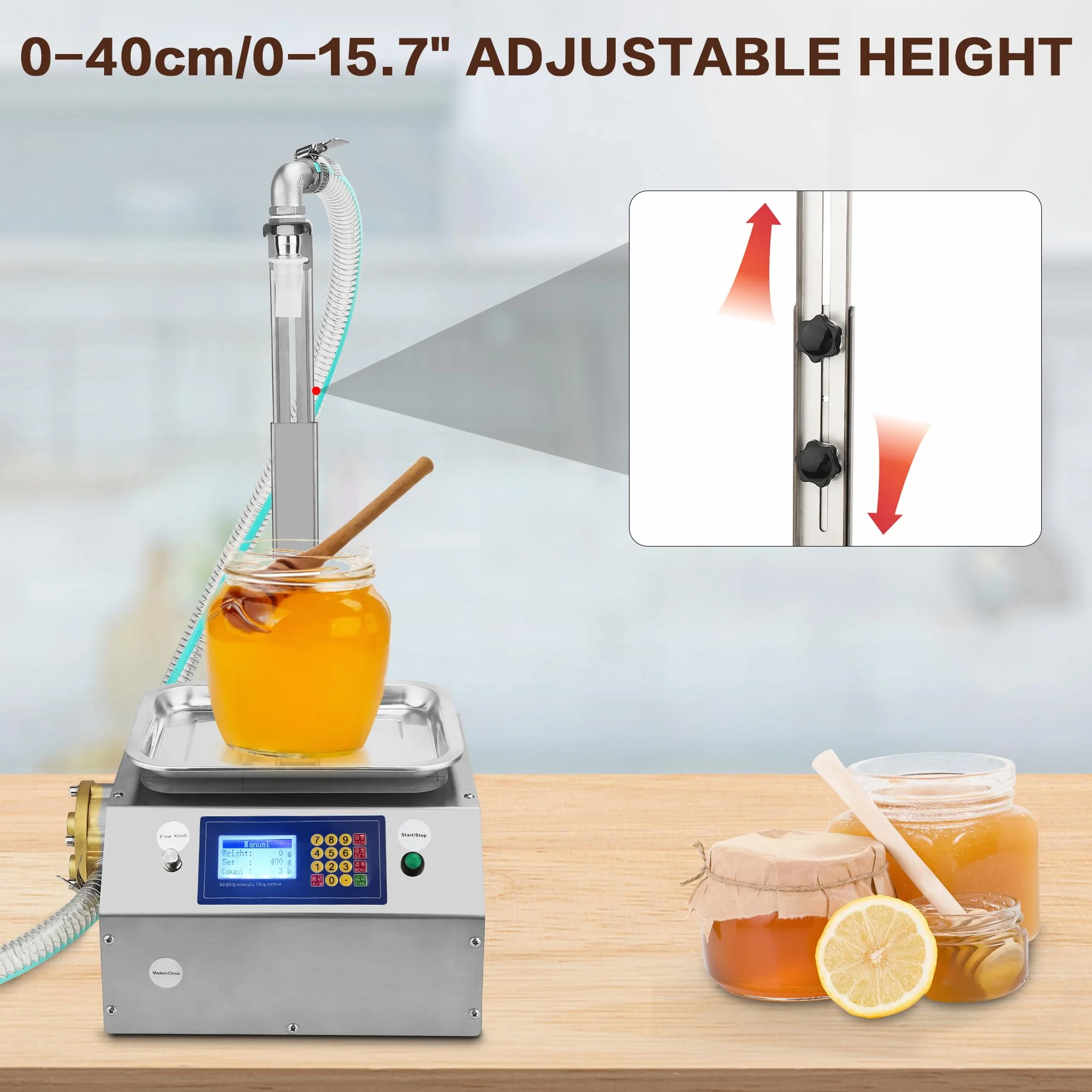 Máquina de llenado de líquidos viscosos BGGFNZ, máquina automática de llenado de botellas de miel, aceite, pasta de sésamo, acero inoxidable