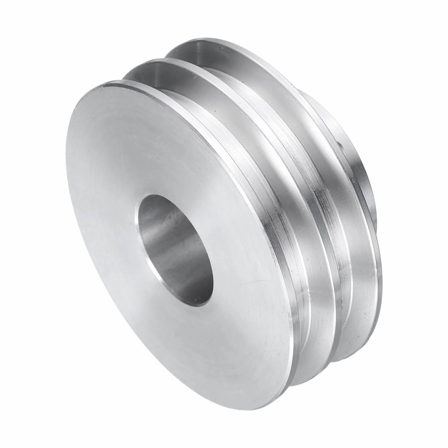 QUARKZMAN Polea en V 20 mm Diámetro Exterior 60 mm Doble Ranura Aleación Aluminio Eje Motor 6 mm (1/4) PU