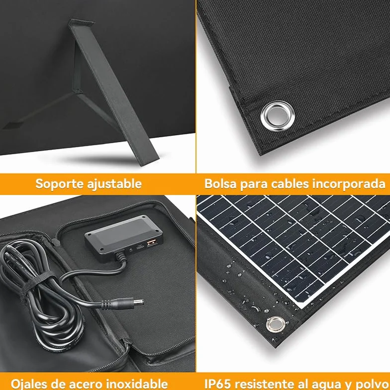Panel solar plegable de 200 W, Compatibilidad: módulo adaptador DJI Power para panel solar (MPPT), Power 2000, Power 1000 V2,Power 1000, Power 500