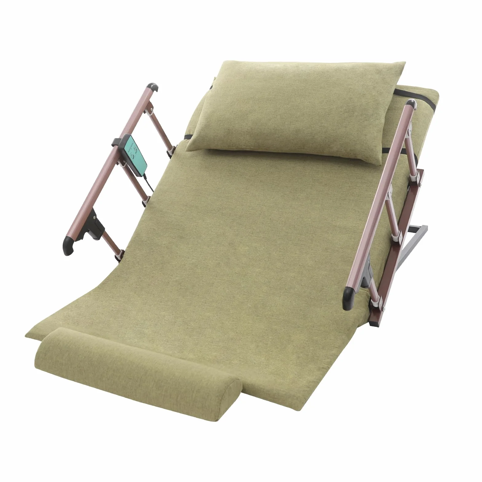 Respaldo eléctrico verde para cama elevadora, respaldo de elevación eléctrico, control remoto, para mujeres embarazadas, ancianos, 120 x 75 cm