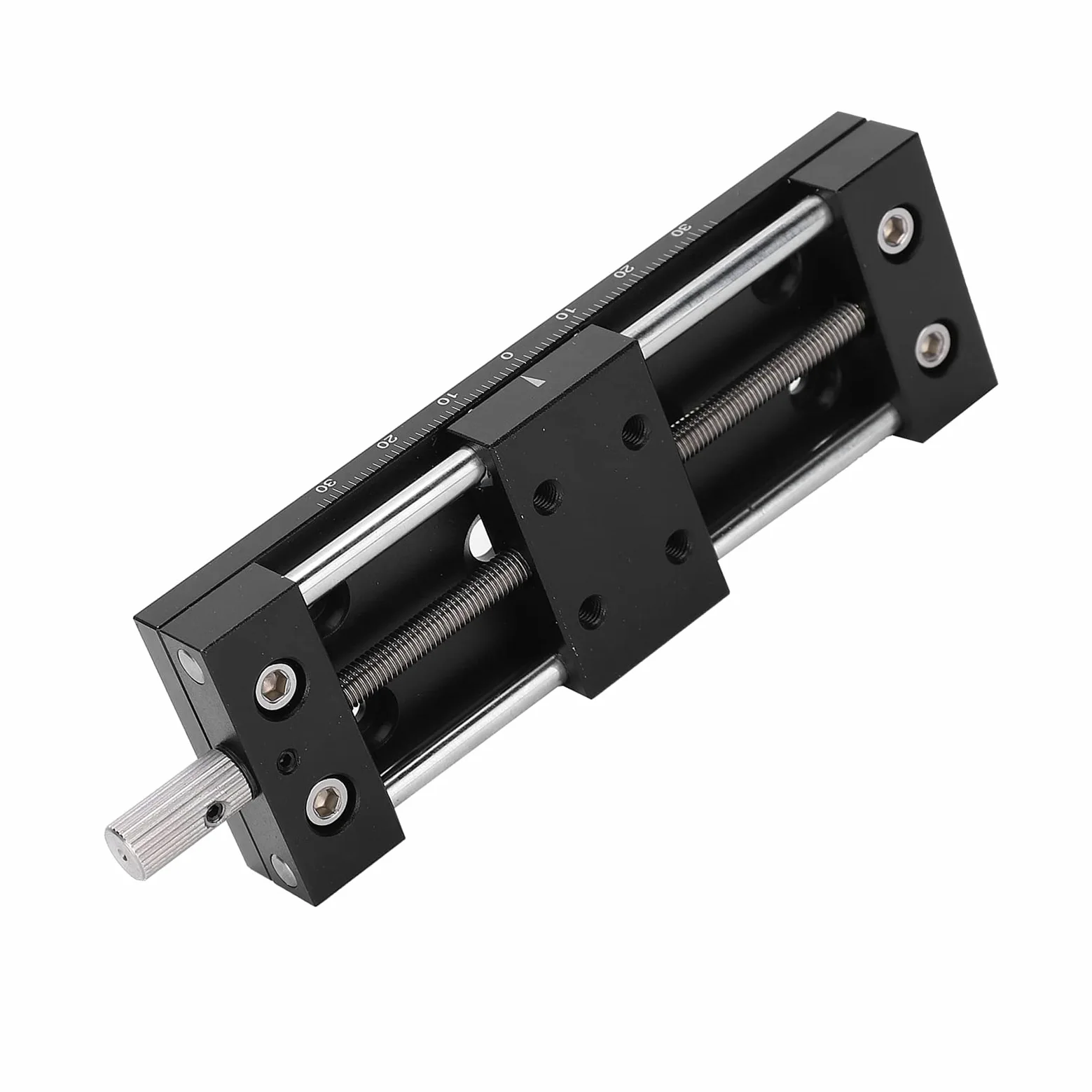 SP40A - Mesa deslizante DB65, eje X - Perilla manual de ajuste fino, plataforma de corte de aleación de aluminio, guía en de milano de 65 mm de carrera para microscopios e