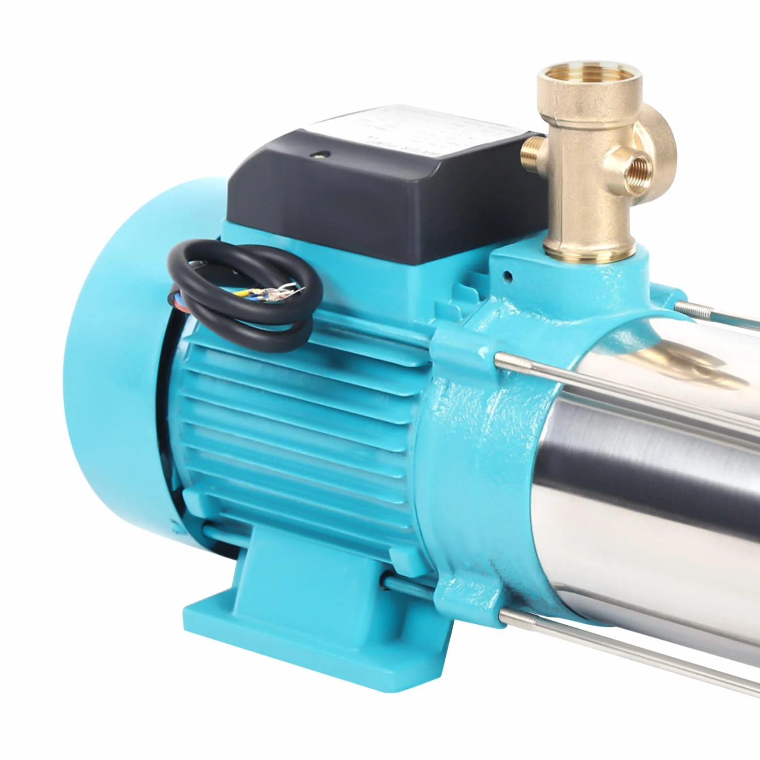 Bomba centrífuga de 1300 W, bomba de agua doméstica, bomba de riego con caudal de 4000 l/h, bomba de superficie autocebante de acero inoxidable