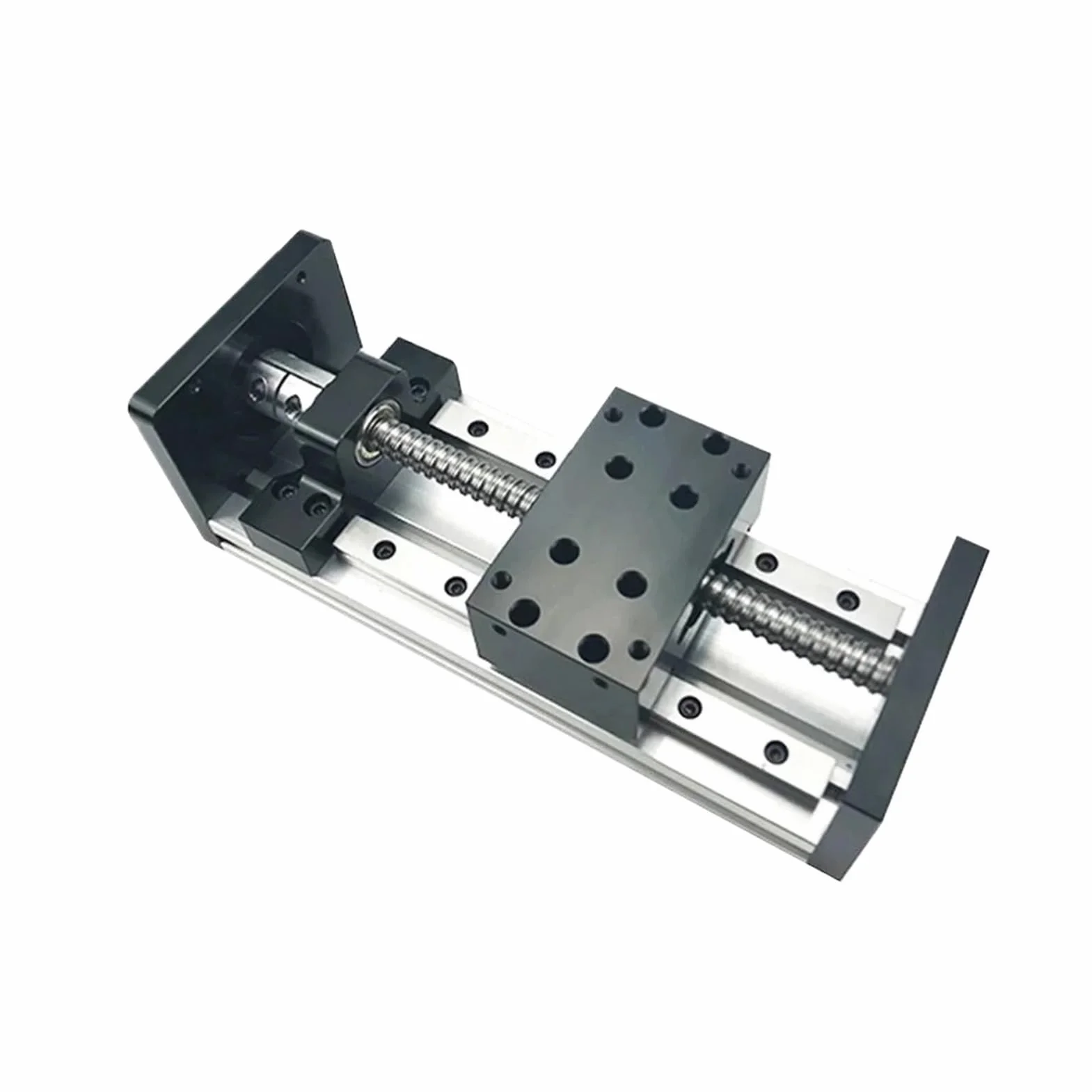 Mesa deslizante CNC MHTNC, recorrido de la plataforma del eje Z 100-800 mm, riel lineal 12, MGR12 SFU1204, kit actuador con tornillo bola(Option 1,Effective Stroke 150)