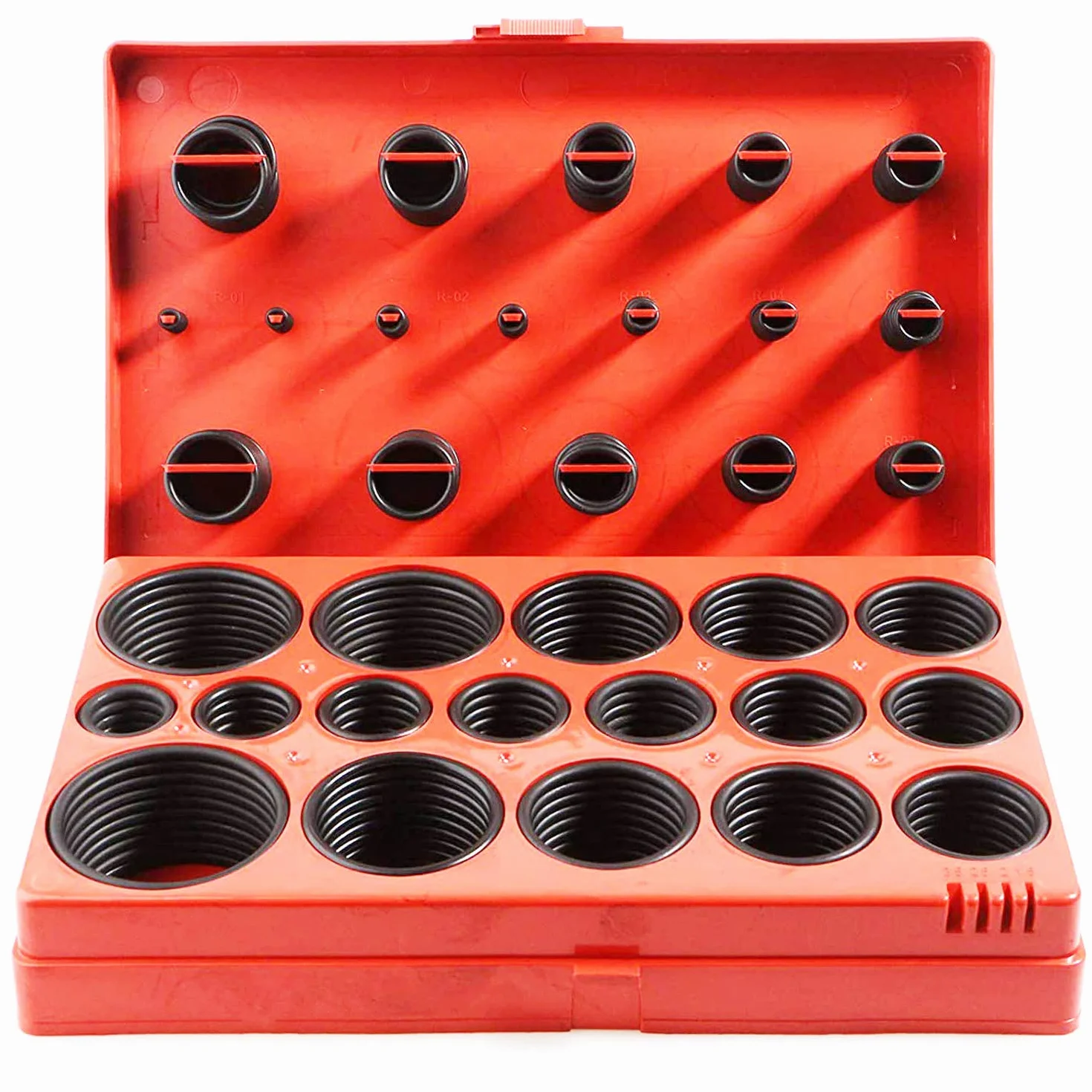 Goma Sintética O-Ring Kit Surtido para Juntas Aislamiento Reparación Coche Negro