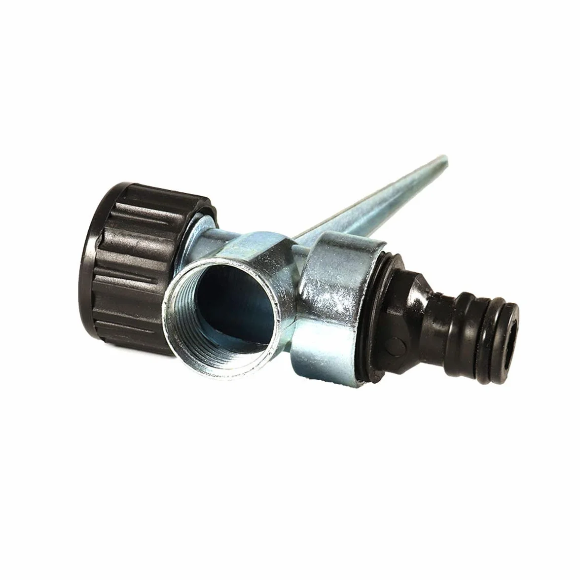OhhGo Pinchas de metal, 3 piezas de soporte para aspersores de 1/2 pulgada para jardín, césped y sistema de riego de parque