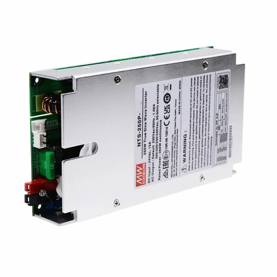 Mean Well NTS Inversor de Onda senoidal de 250 W NTS-250P-124