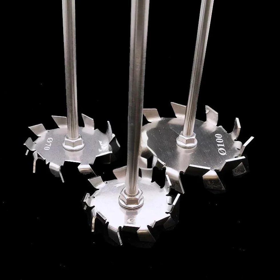 Equipos y suministros de laboratorio Disco de dispersión acero inoxidable SUS304, 1 juego cuchillas con varilla agitadora