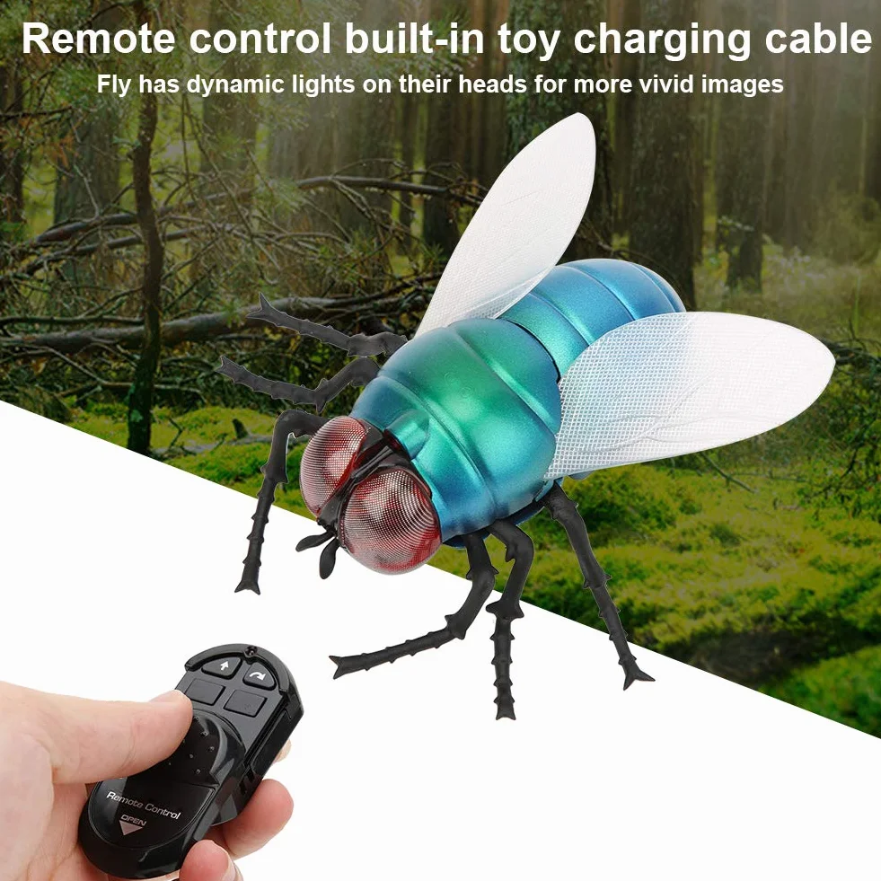 Control Remoto Mosca Juguete Insectos Realistas Broma Halloween Fiesta Educativos