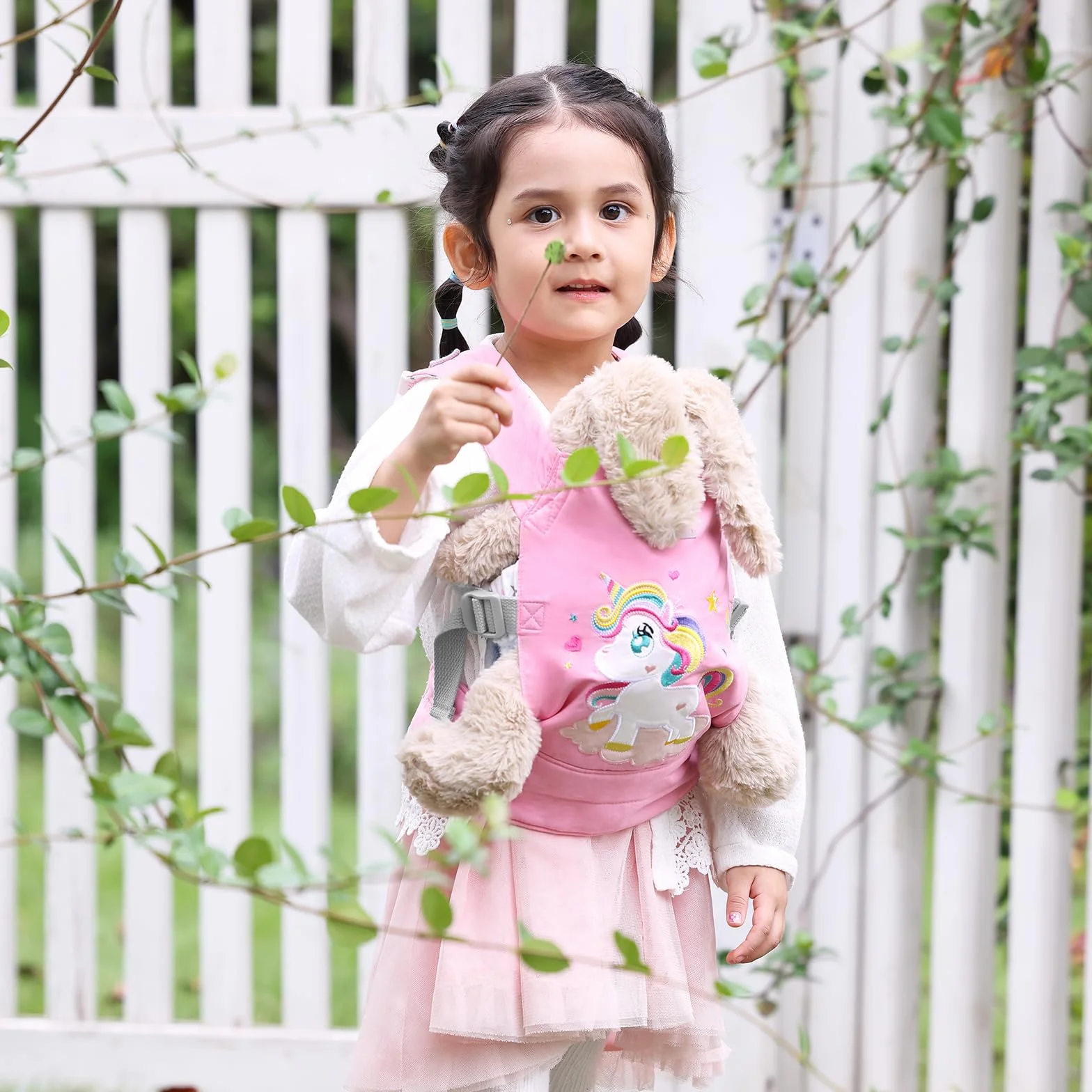 GAGAKU Transportador de muñecas para niños, portabebés, Accesorios para muñecas Reborn, Correas Ajustables, Rosa