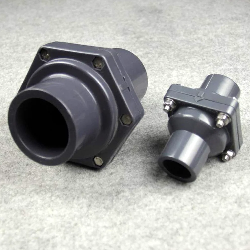 Válvula de cierre con rosca, Horizontal vertical universal de la válvula retención plástica del PVC aleta interna DN25 DN32 DN40 DN50(Inner Dia.160)