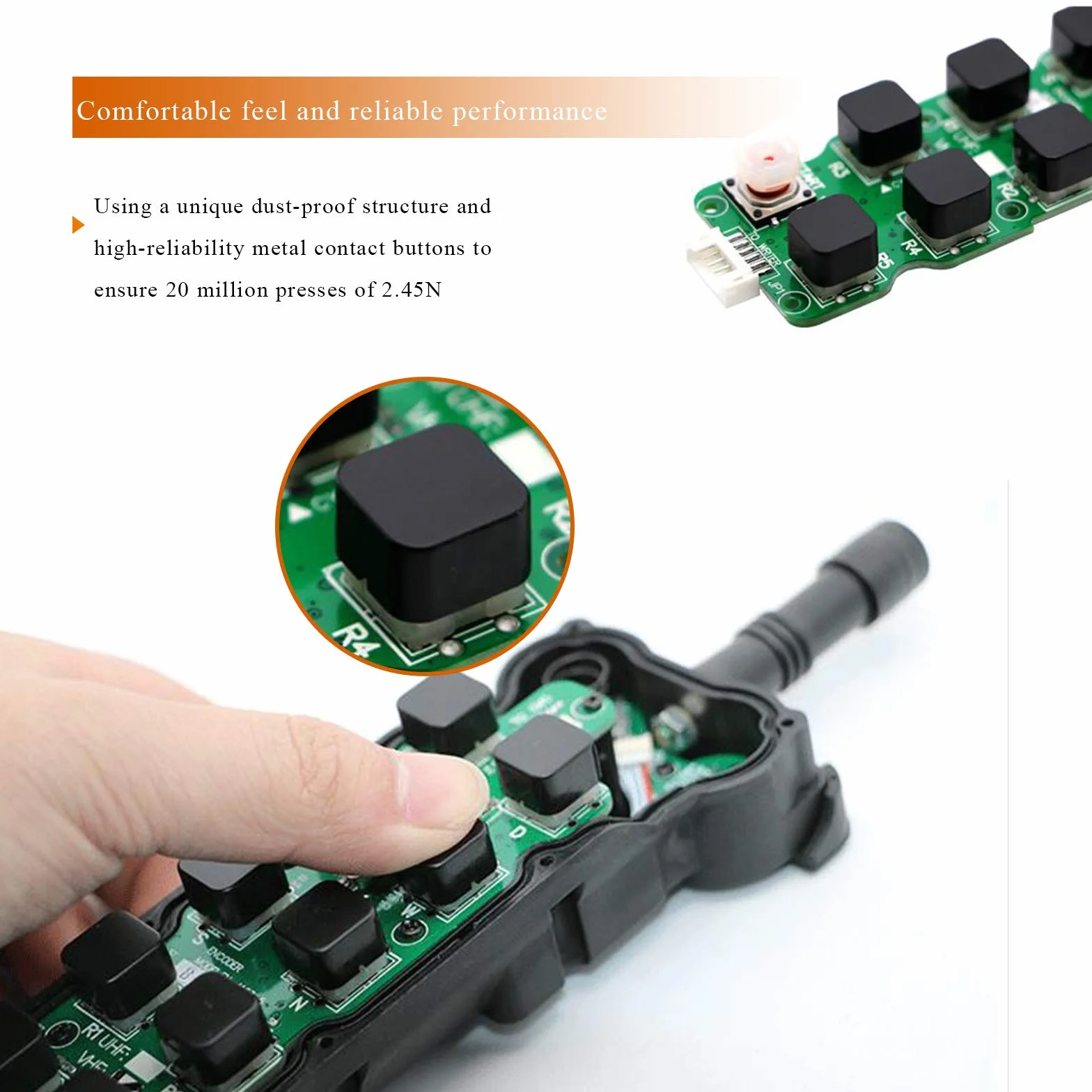 MXBAOHENG Mando para Grua y Polipasto 12-36V con Doble Velocidad F24-8D (1 Transmisor y 1 Receptor)