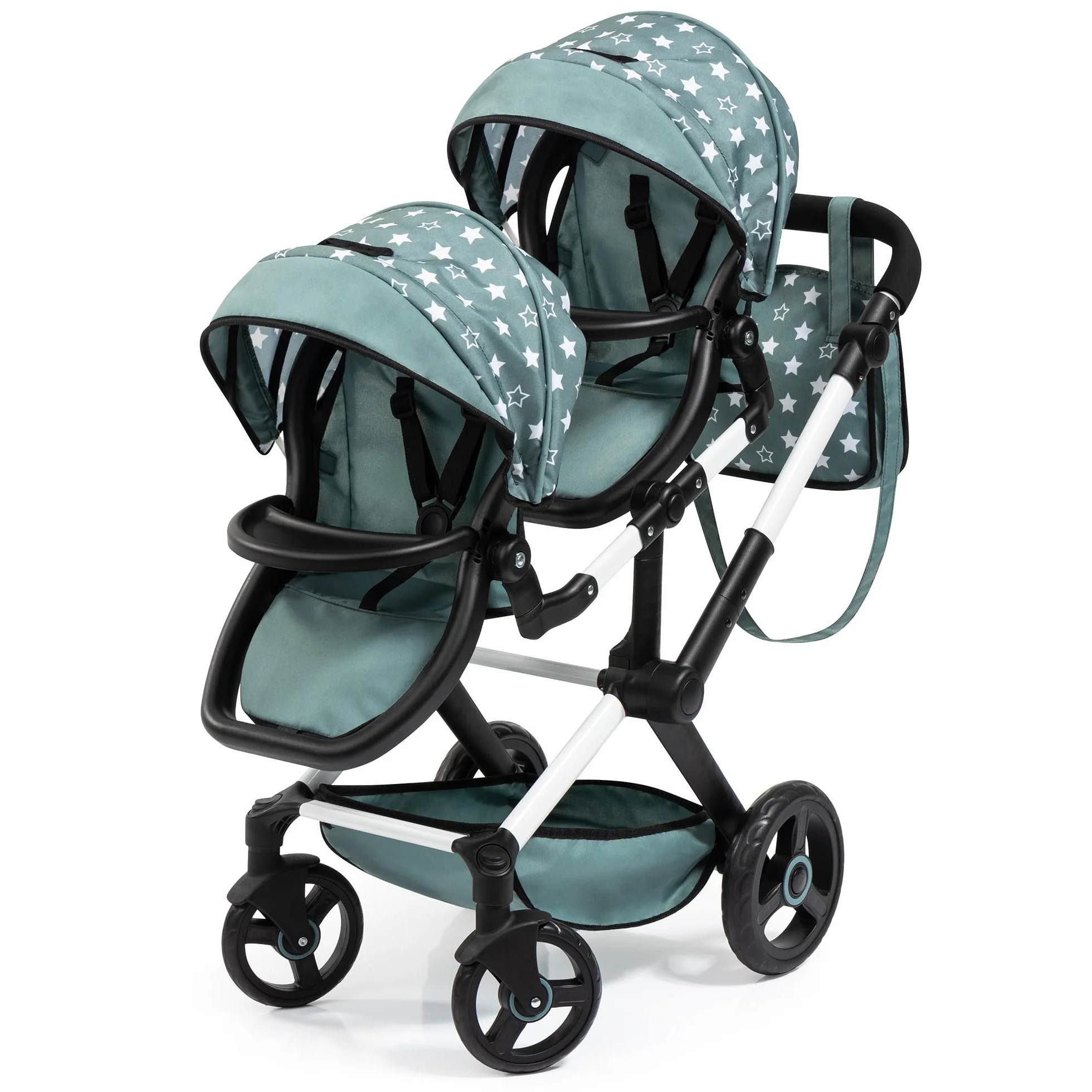 Bayer Design Twin Xeo Cochecito de muñeca gemelas Carrito Doble Altura Regulable