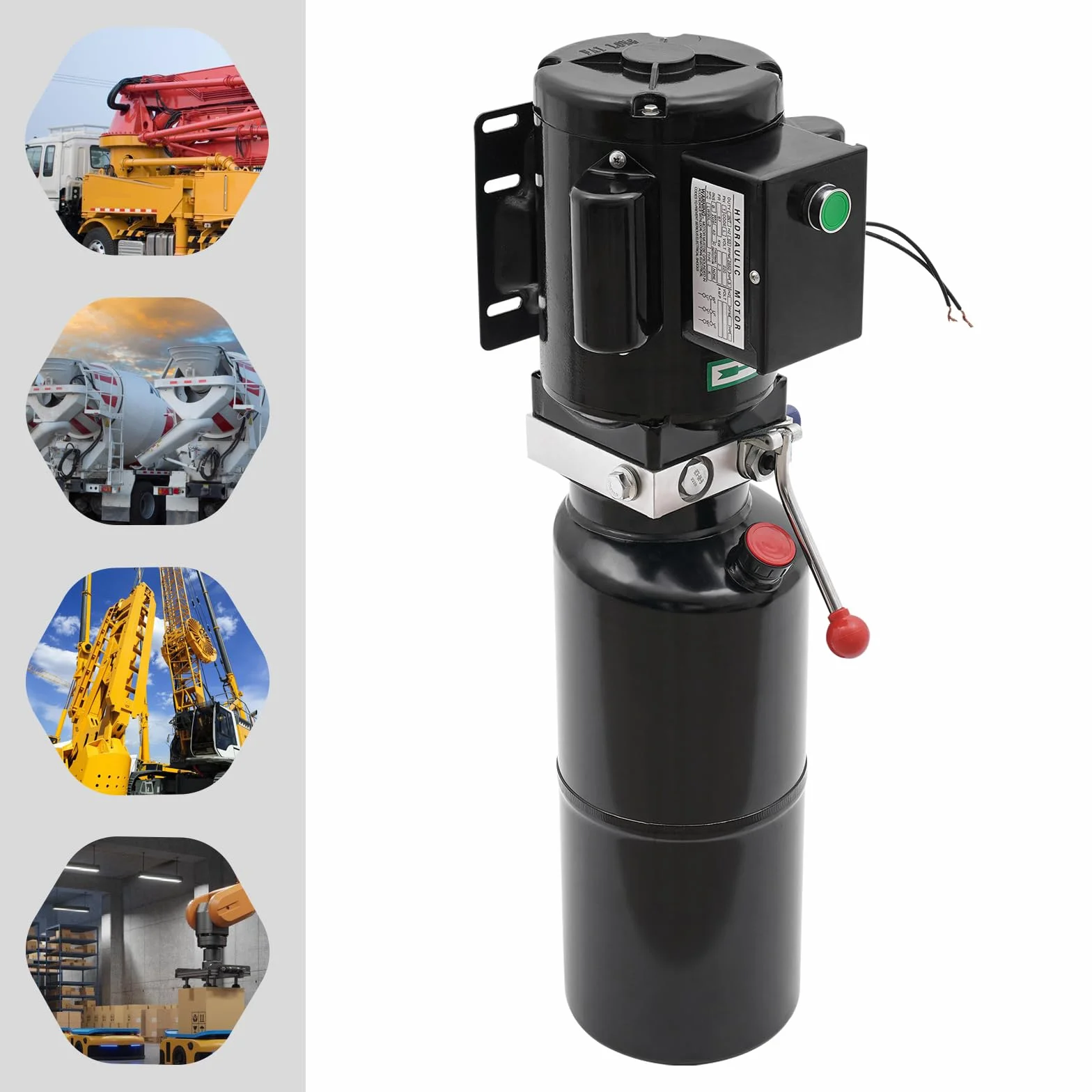 Grupo hidráulico bomba hidráulica 2,2 kW máx. 18 MPa Presión 10.6 Qt Tanque de aceite 2850 RPM Uso con una sola mano Adecuado para elevadores y sistemas hidráulicos