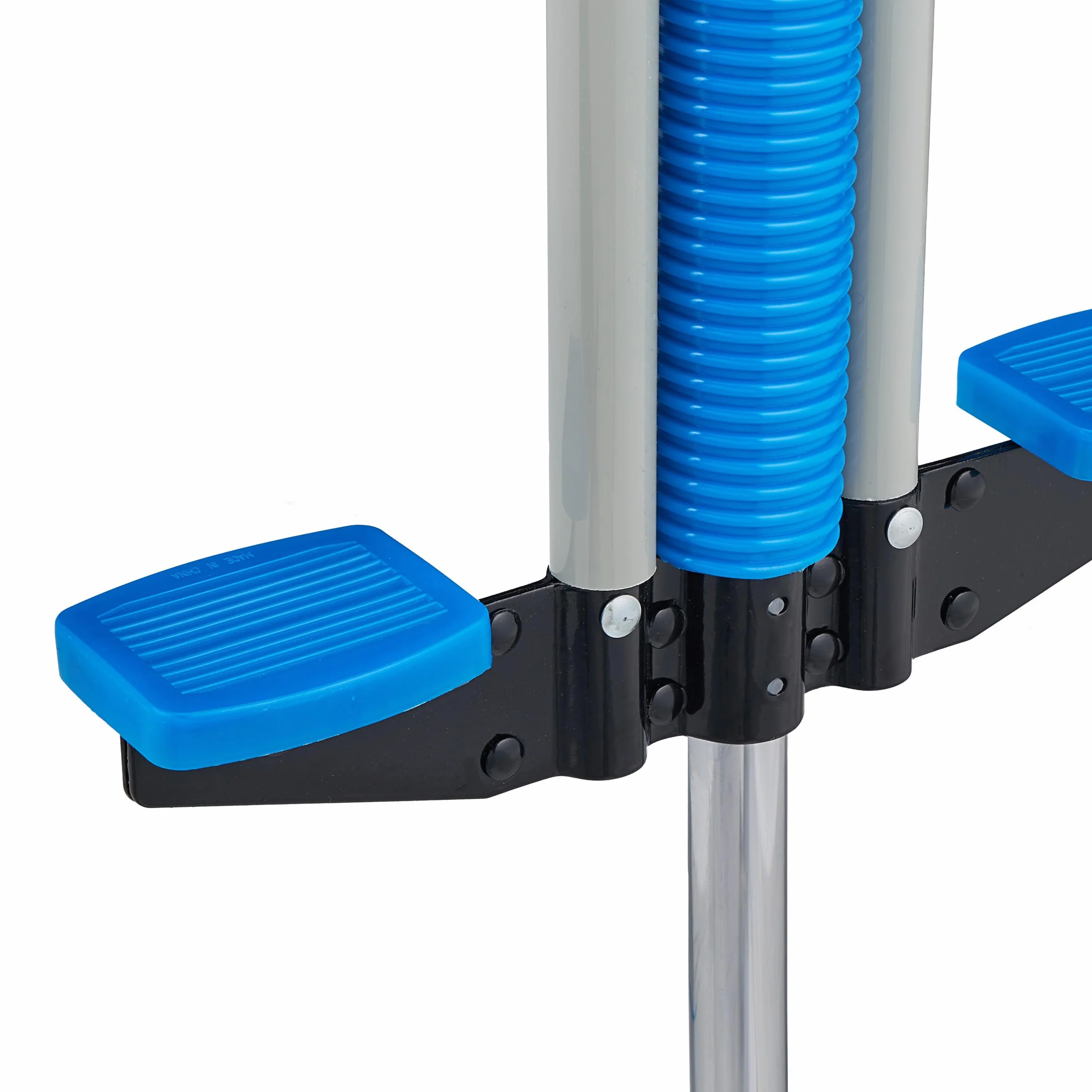 Relaxdays Pogo Saltarín Niños hasta 60 kg, Acolchado, Antideslizante, Acero Inoxidable, Azul