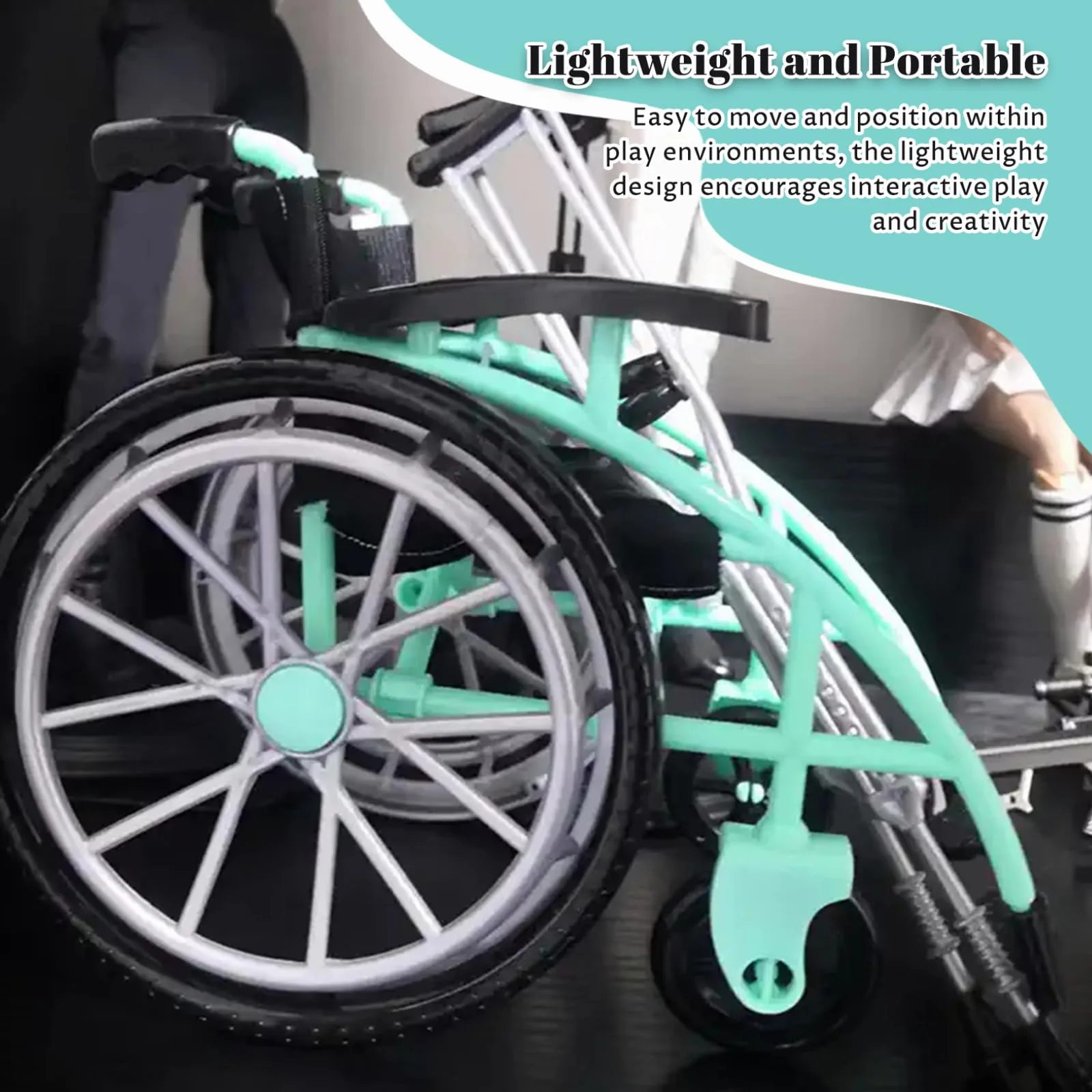 Juego de Muletas para Silla de Ruedas, Juguete Realista en Miniatura, Accesorios para Casa de Muñecas