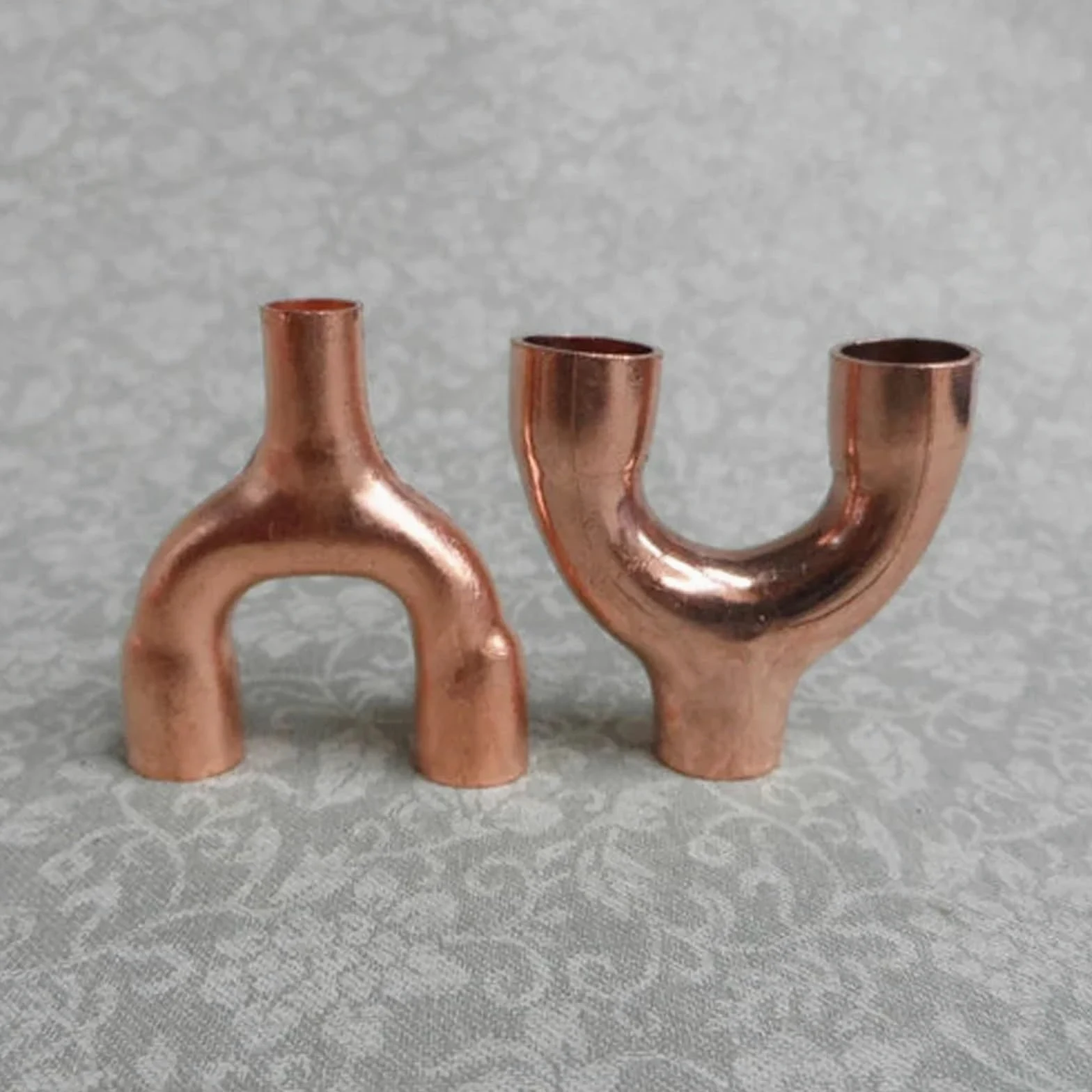 3/8" 1/2" 3/4" 5/8" 16 19 22 25 28.6 32 35 38 42mm ID Y Shaped 3 Way Splitter Copper End Feed Solder Fitting Air Conditioner(35x28.6mm CD-92mm)