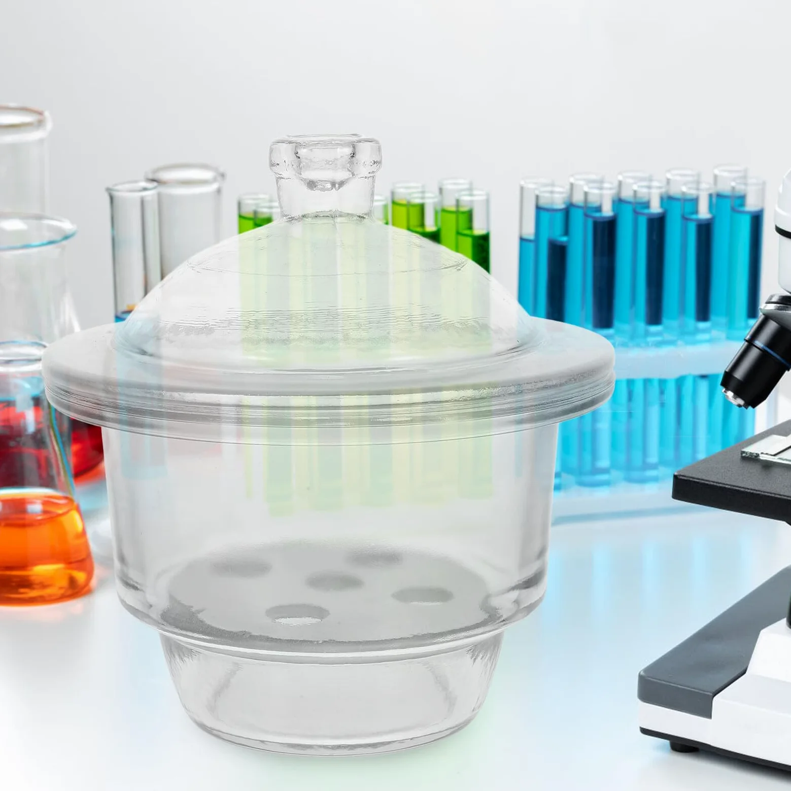 Mipcase 1 Botella Desecadora de Laboratorio Desecador de Vidrio para Laboratorio Superficie Lisa y Diseño Práctico para Uso en Escuelas y Científicos