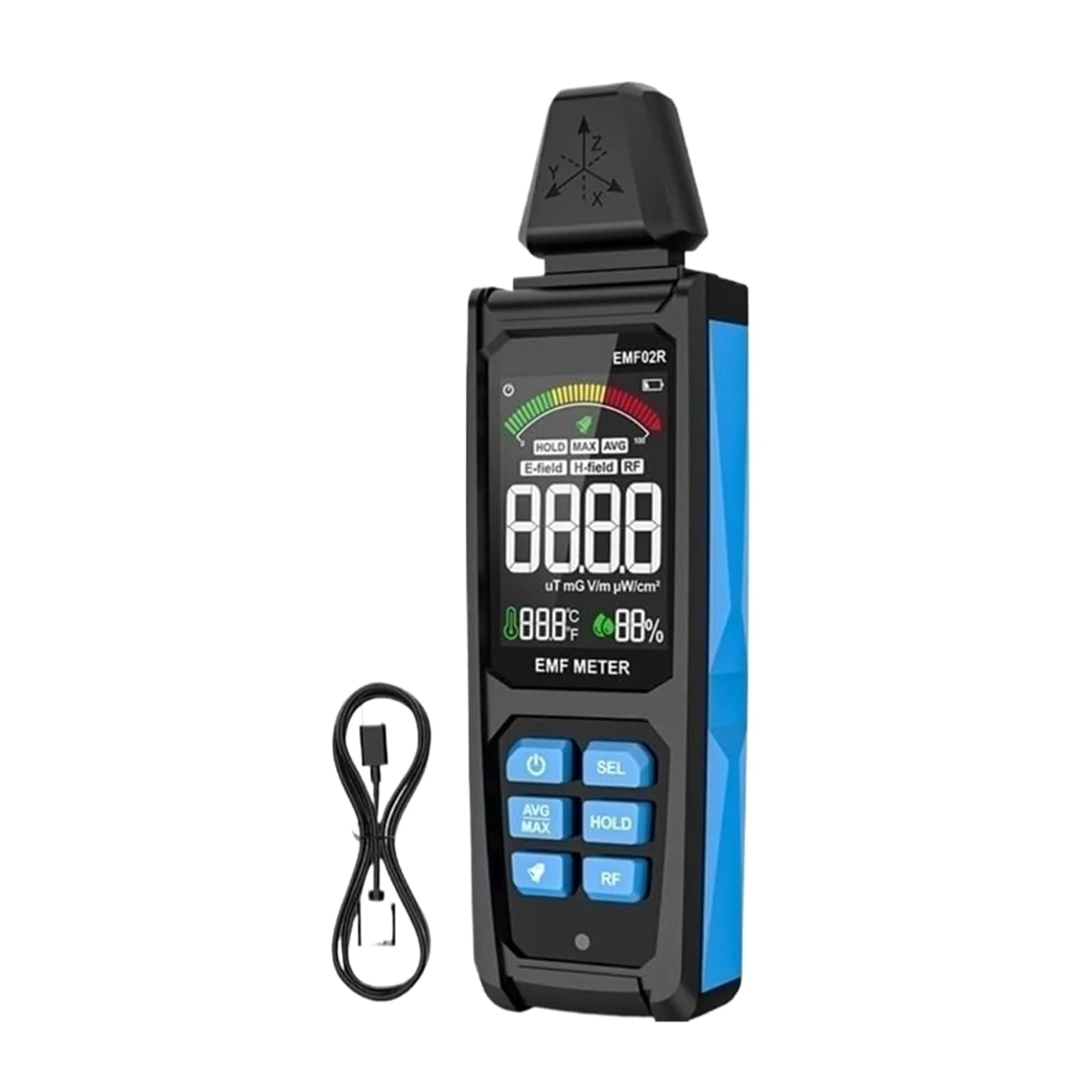 Medidor de campos electromagnéticos Medidor De Campo Electromagnético Probador Radiación Detección Analizadores EMF para construcciones