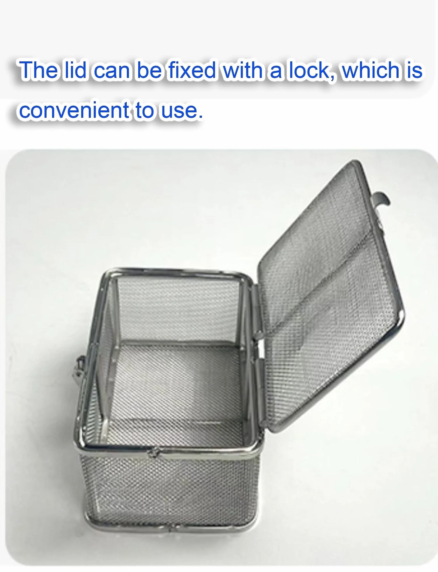 Cesta de esterilización, bandeja de malla de acero inoxidable 304 para instrumentos médicos, ideal para hospitales y clínicas