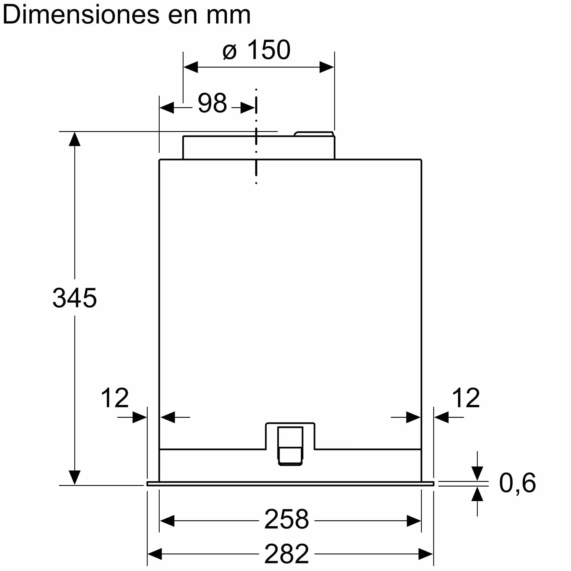 Balay 3BF377EX Módulo de integración LED 3 velocidades función intensiva Filtros acero lavables acero inoxidable