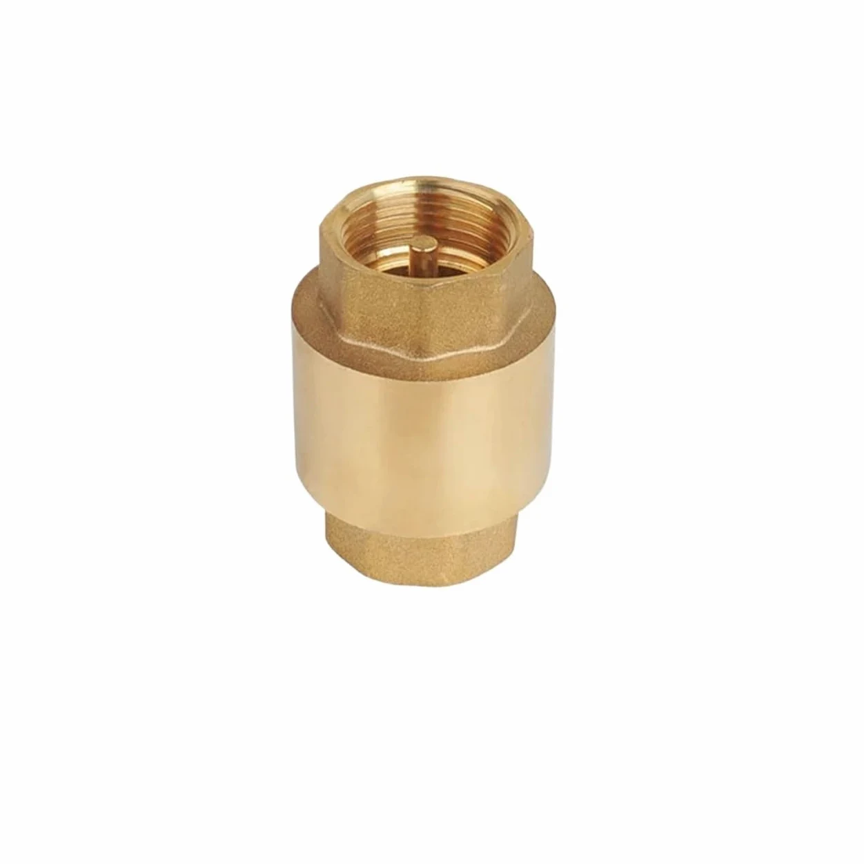 Llave De Paso Agua Válvula de retención de agua antirretroceso engrosada de latón, rosca de tubería, tornillo interior liso, resorte oscilante, válvula de retención vertical(1-1/4")