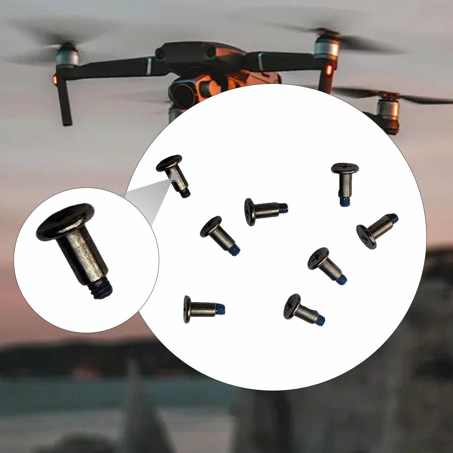 Tornillo para Quadcopter Hélice Repuesto Metal Ligero 8 Piezas