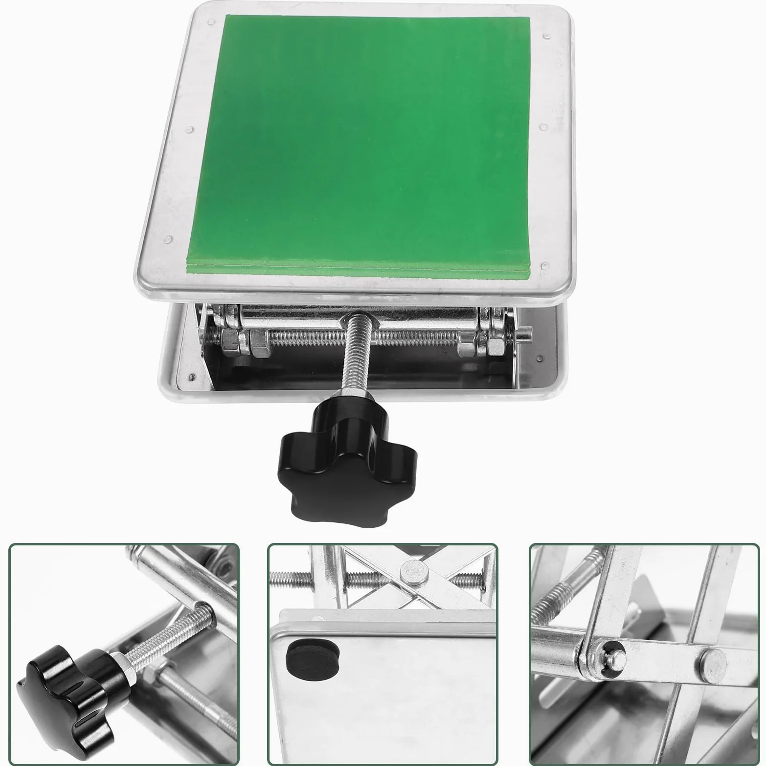 Mesa de laboratorio portátil de acero inoxidable ajustable de 7.5 pulgadas de altura para banco de trabajo de 28.5 pulgadas, soporte pesado para tories y Worhops