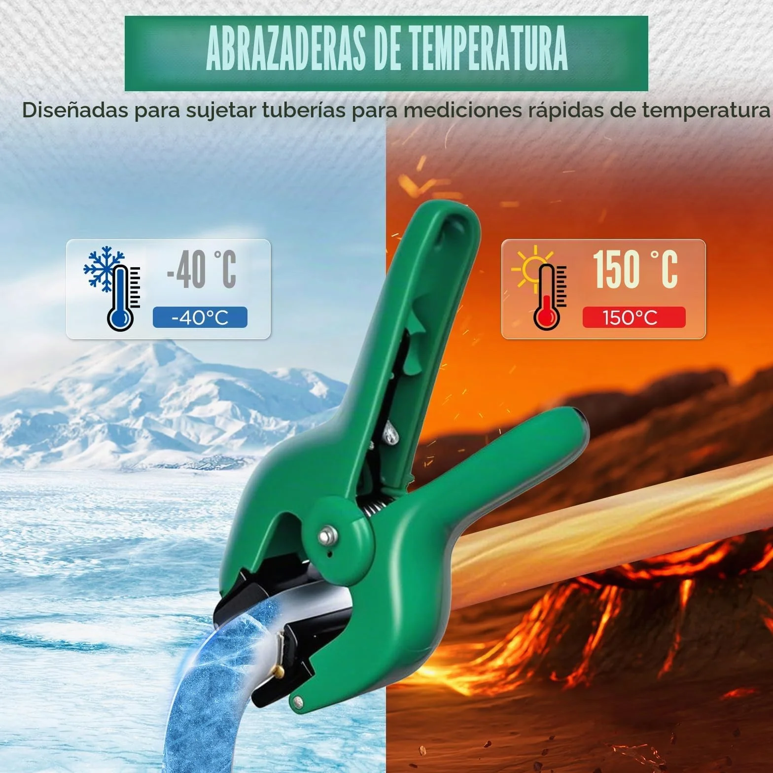 BELEY Juego de manómetros digitales, R32 R410a Kit de indicador digital para sistema de colector, manómetro de sistema HVAC de temperatura para 93 refrigerantes, con 2 abrazaderas de temperatura